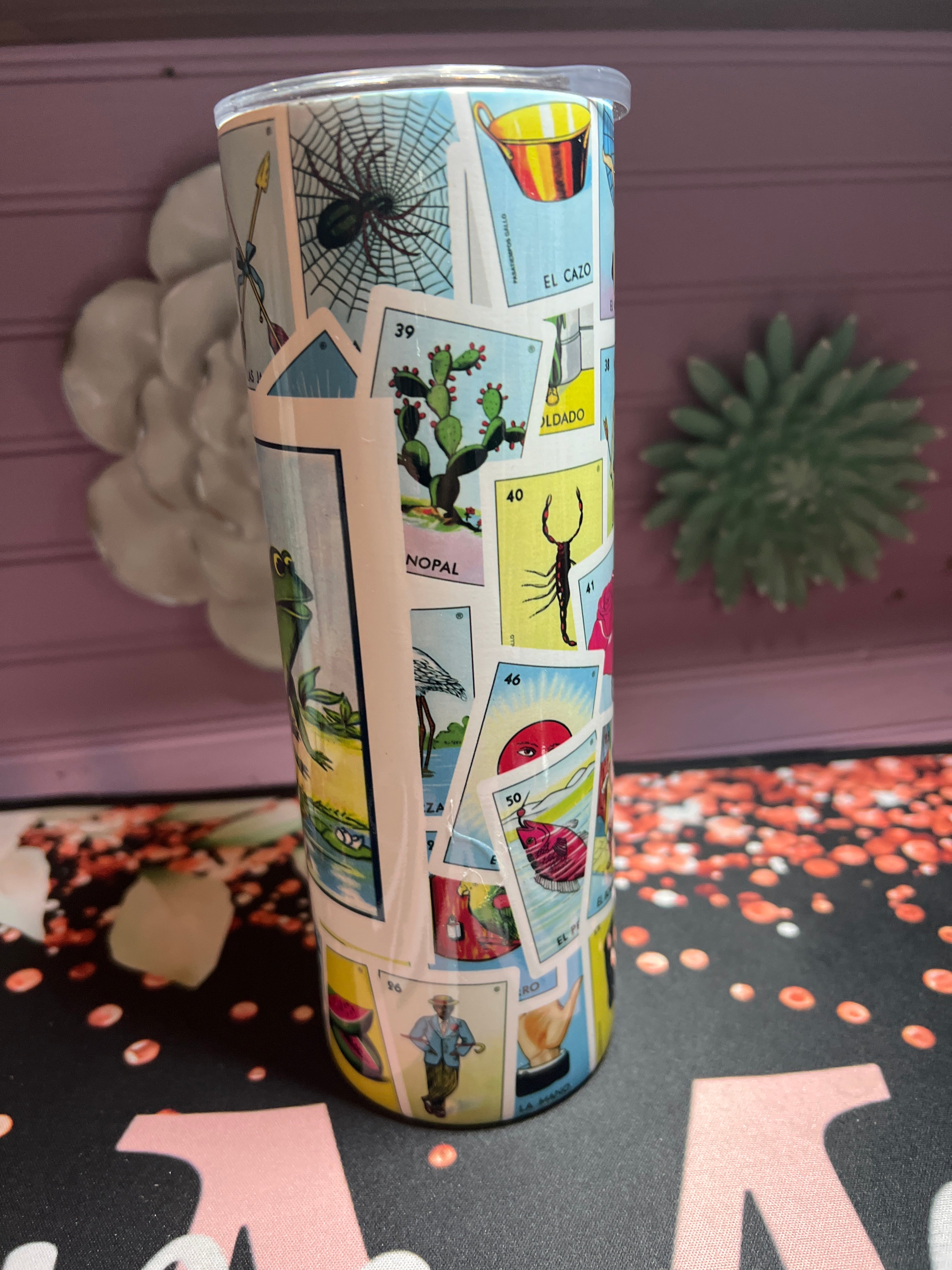 Lotería mexicana tumbler 20 oz