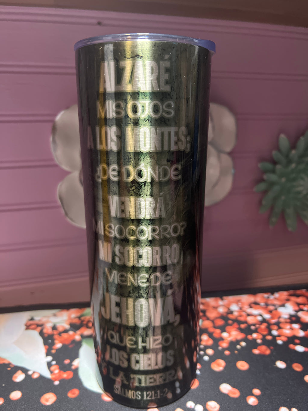 Jehova es tu guardador acero inoxidable tumbler 20oz