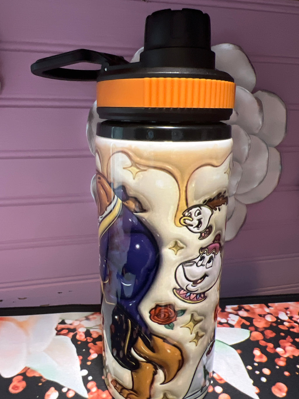 3D Bella y la bestia tumbler 20oz