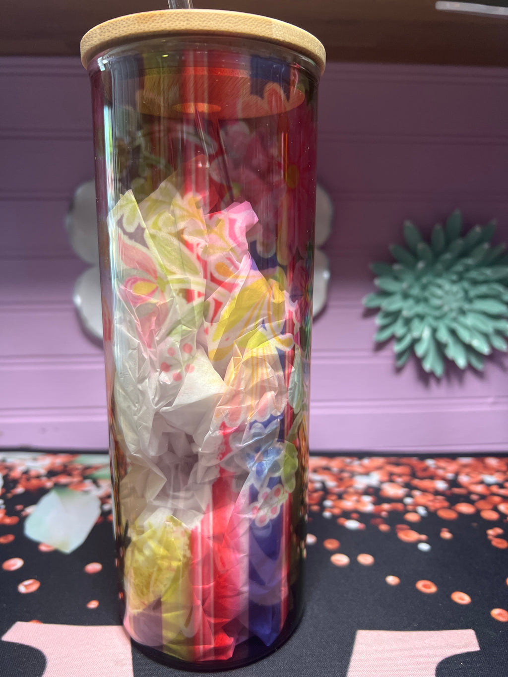 San Judas glass cup 20 oz