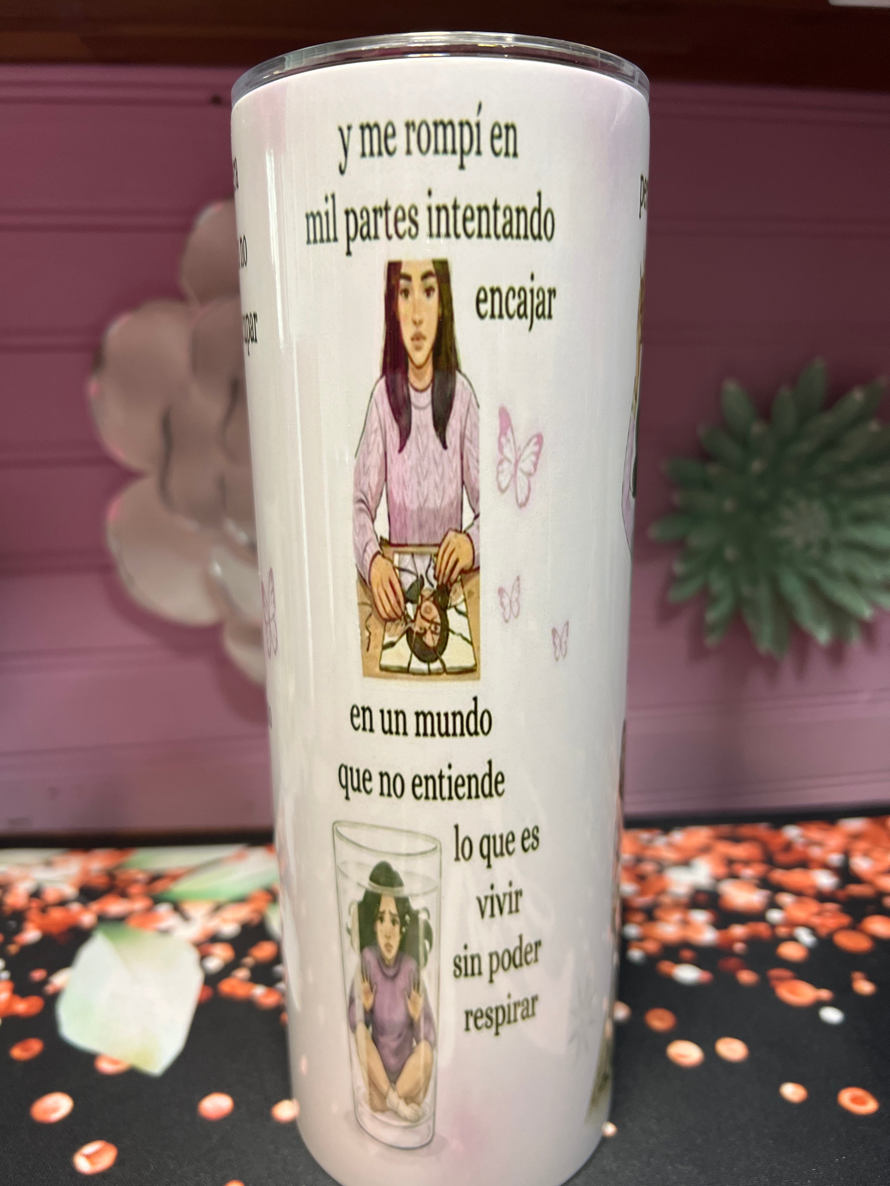 Nací para ser yo tumbler 20 oz