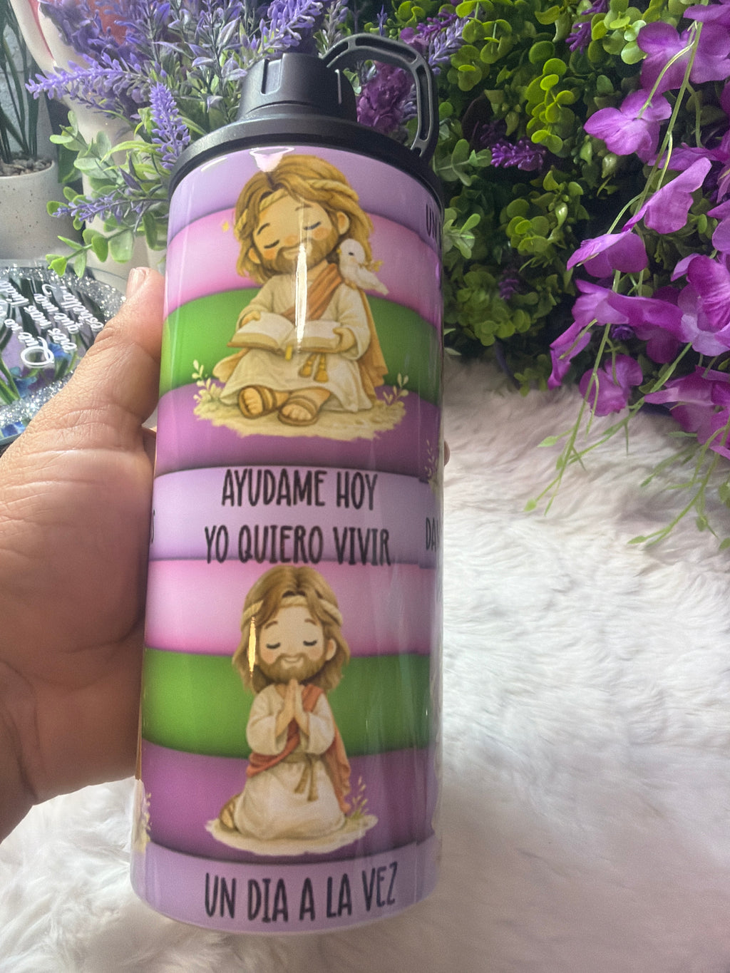 Un día a la vez tumbler 15 oz