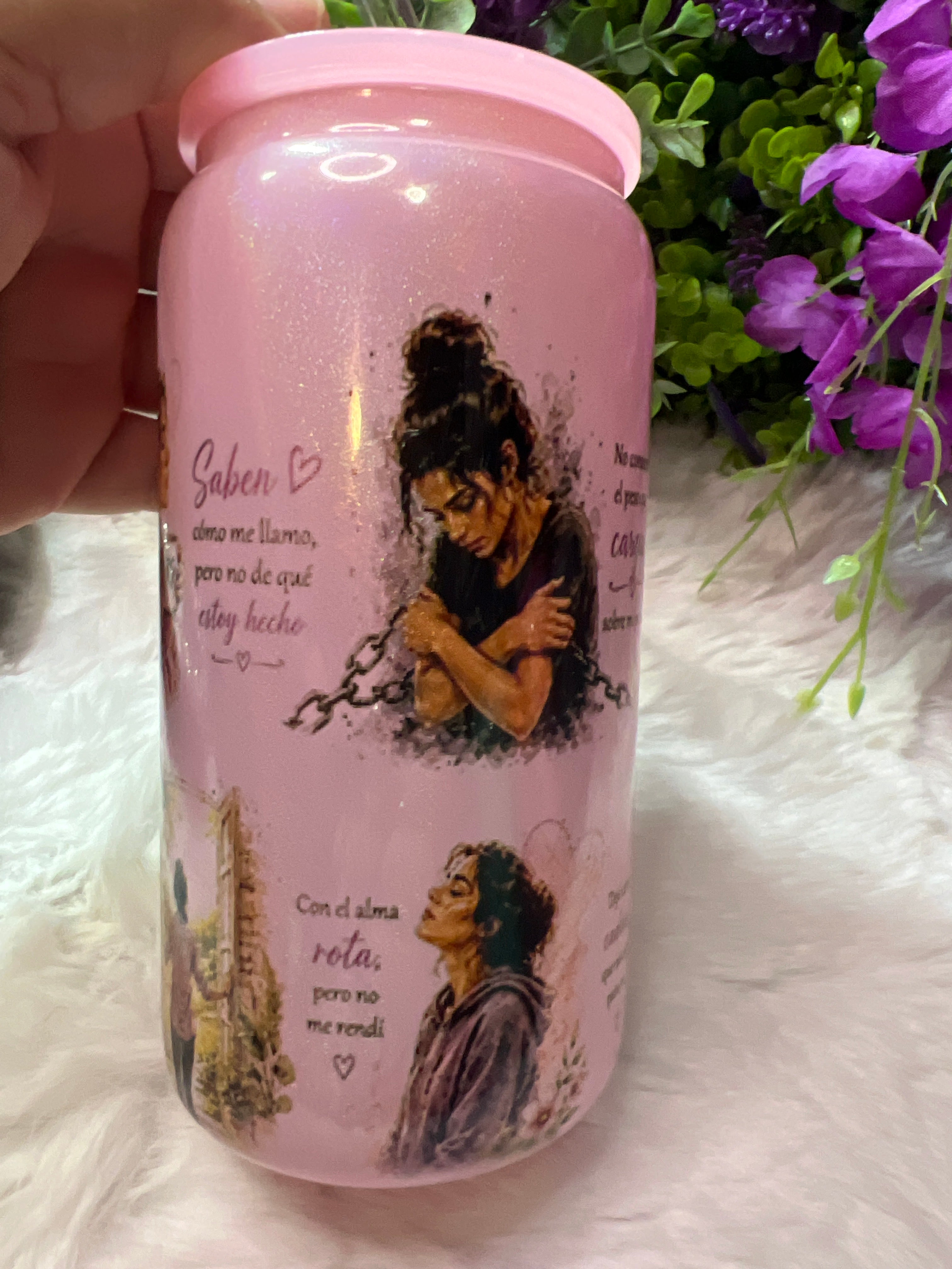 Salí de ahí glass cup 16 oz