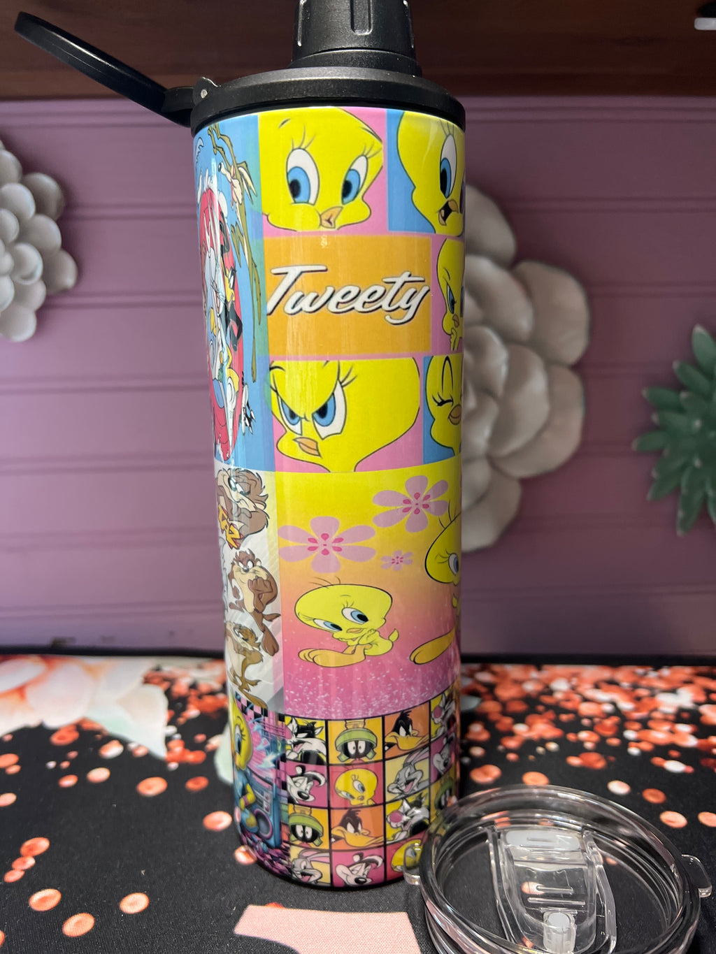 Tweety tumbler 20oz 2 in 1