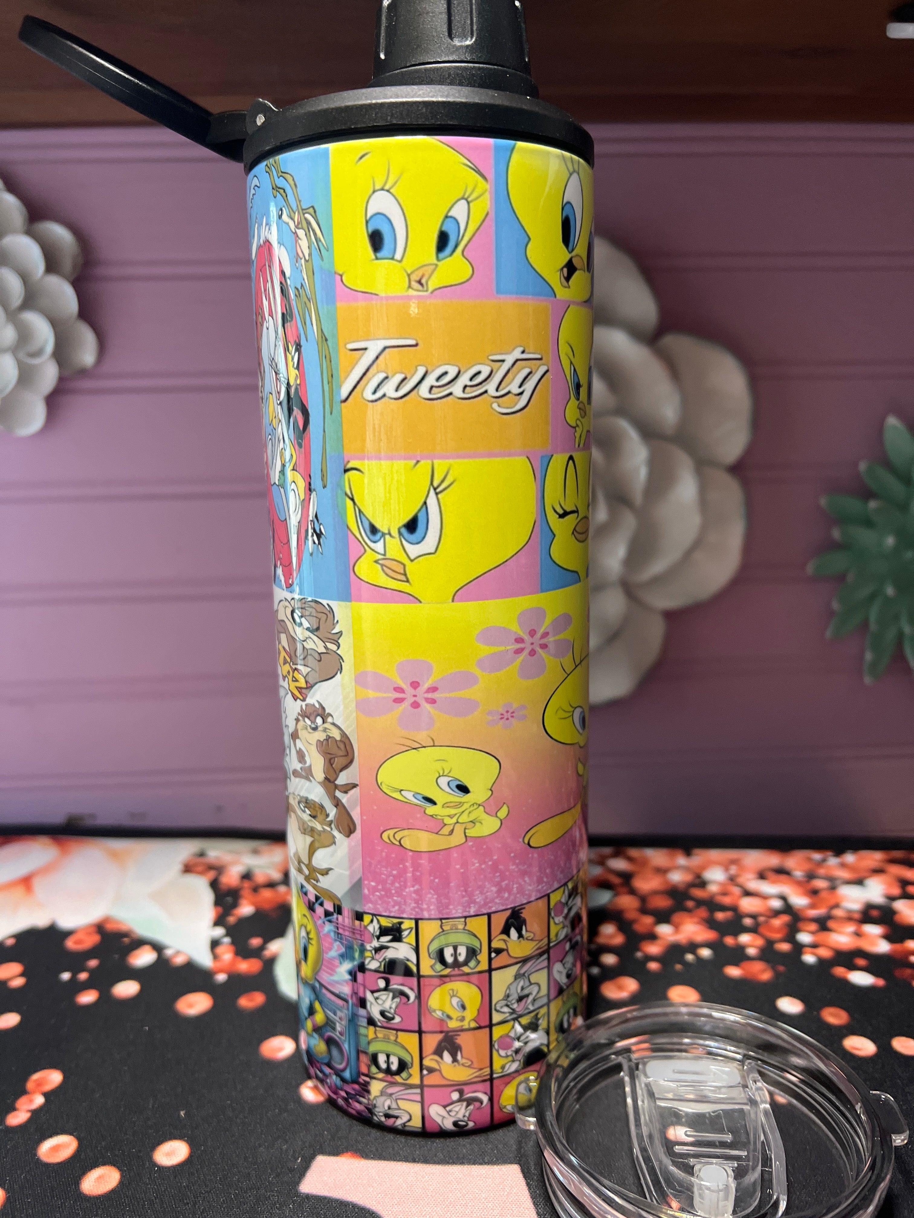 Tweety tumbler 20oz 2 in 1