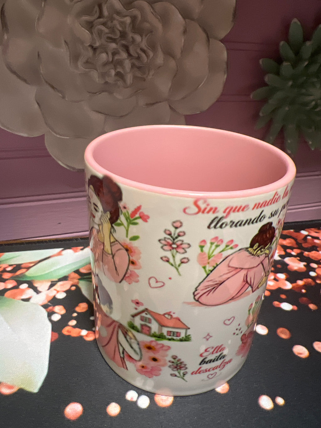 À la niña que fui taza rosa 11 oz