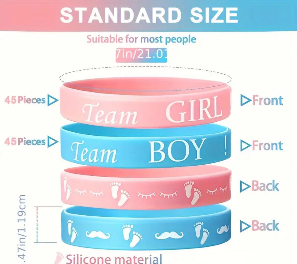 30 piezas pulseras silicona 15-Team Boy 15- Team Girl