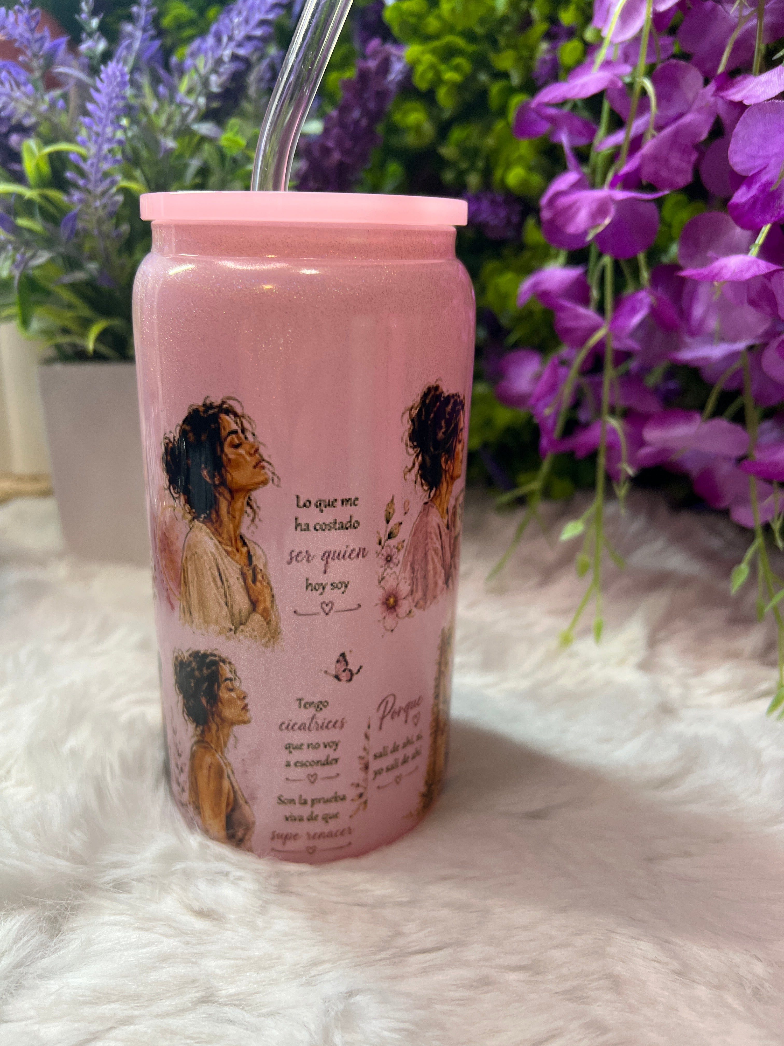 Salí de ahí glass cup 16 oz