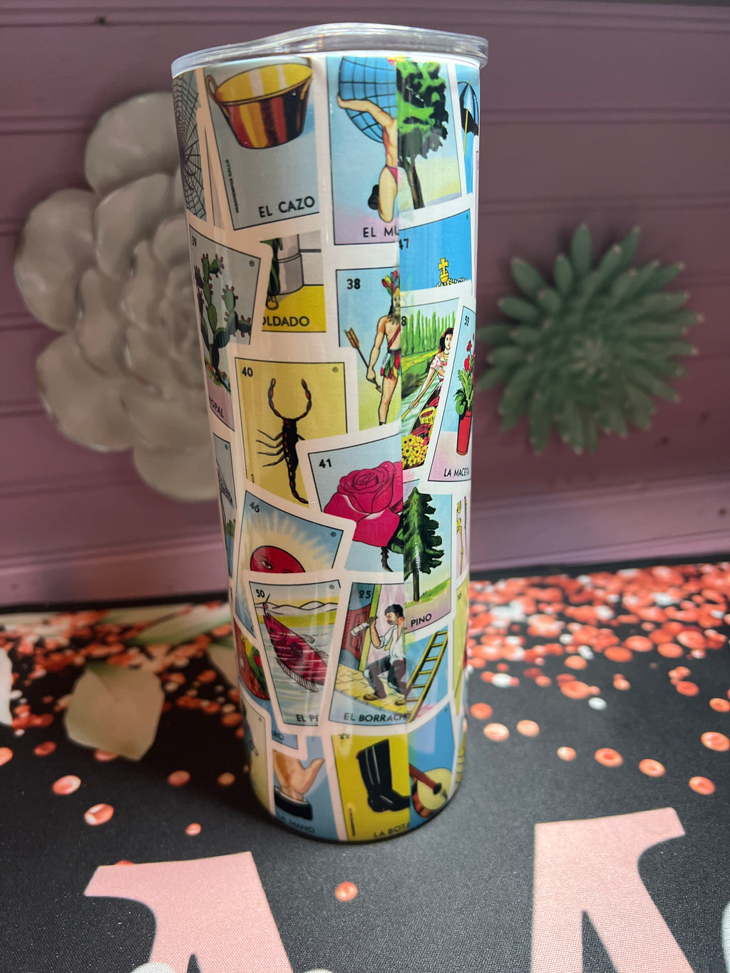 Lotería mexicana tumbler 20 oz