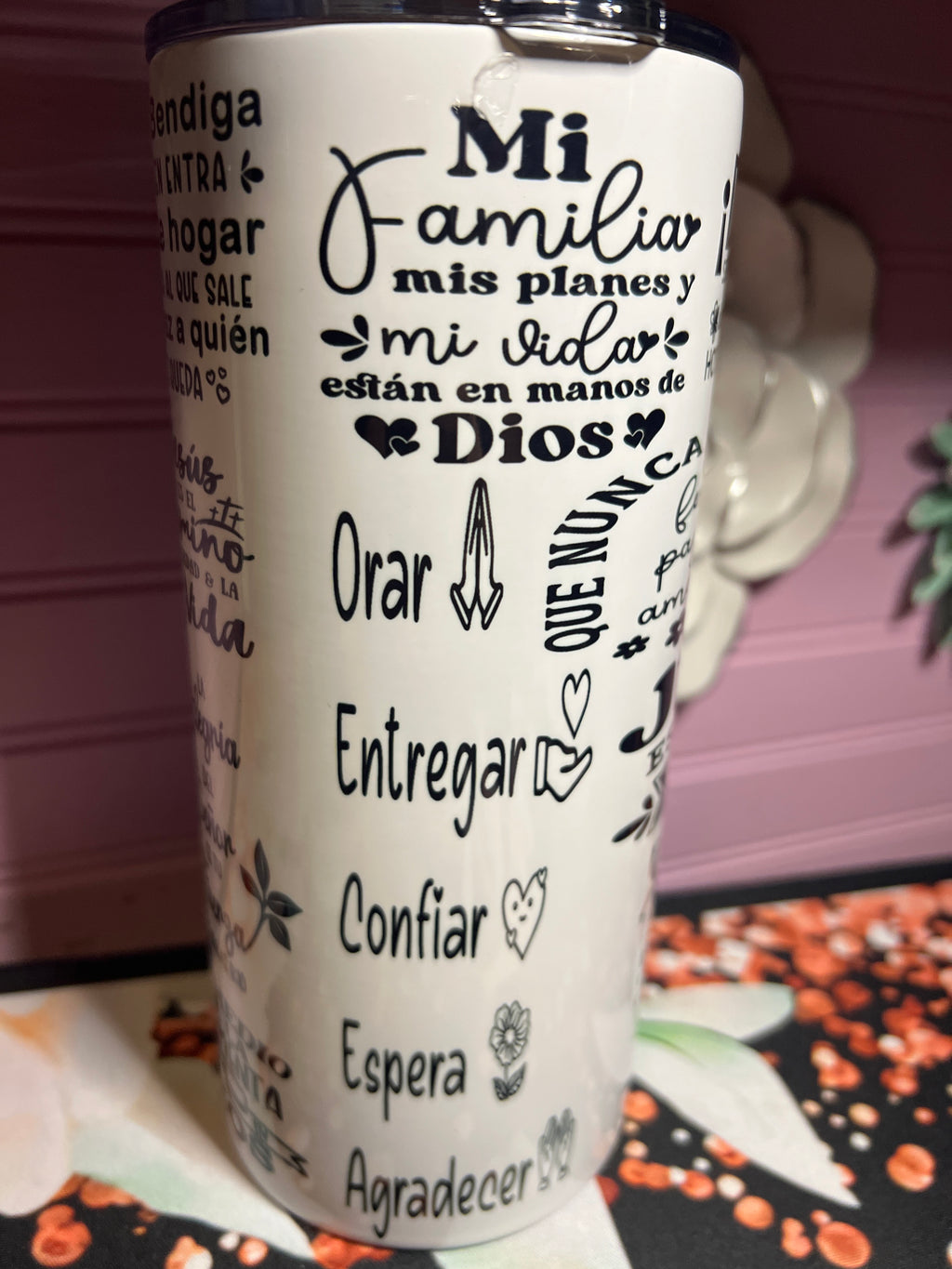 Textos bíblicos tumbler 22 oz