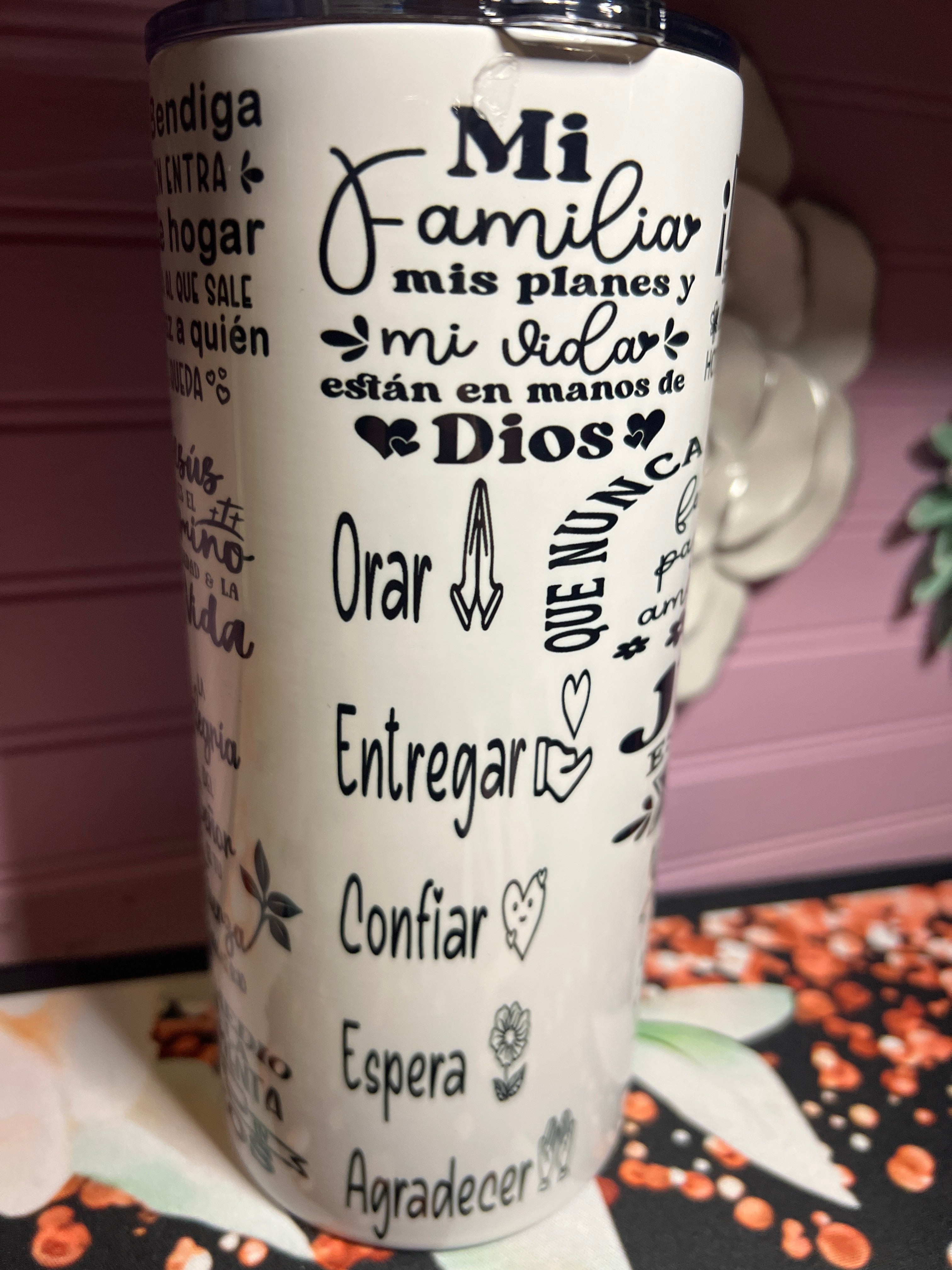 Textos bíblicos tumbler 22 oz