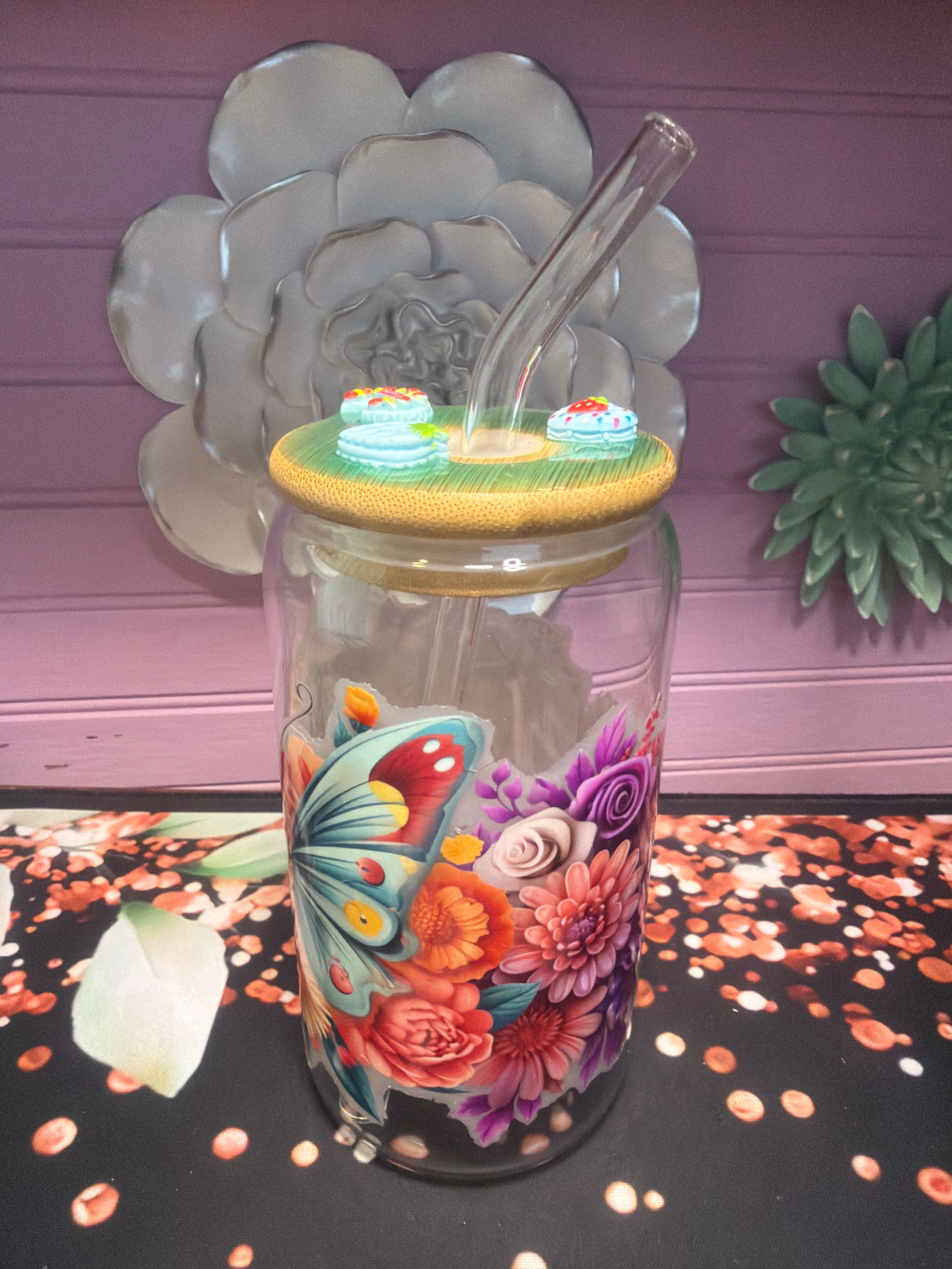Stickers UV-DTF glass cup 16 oz