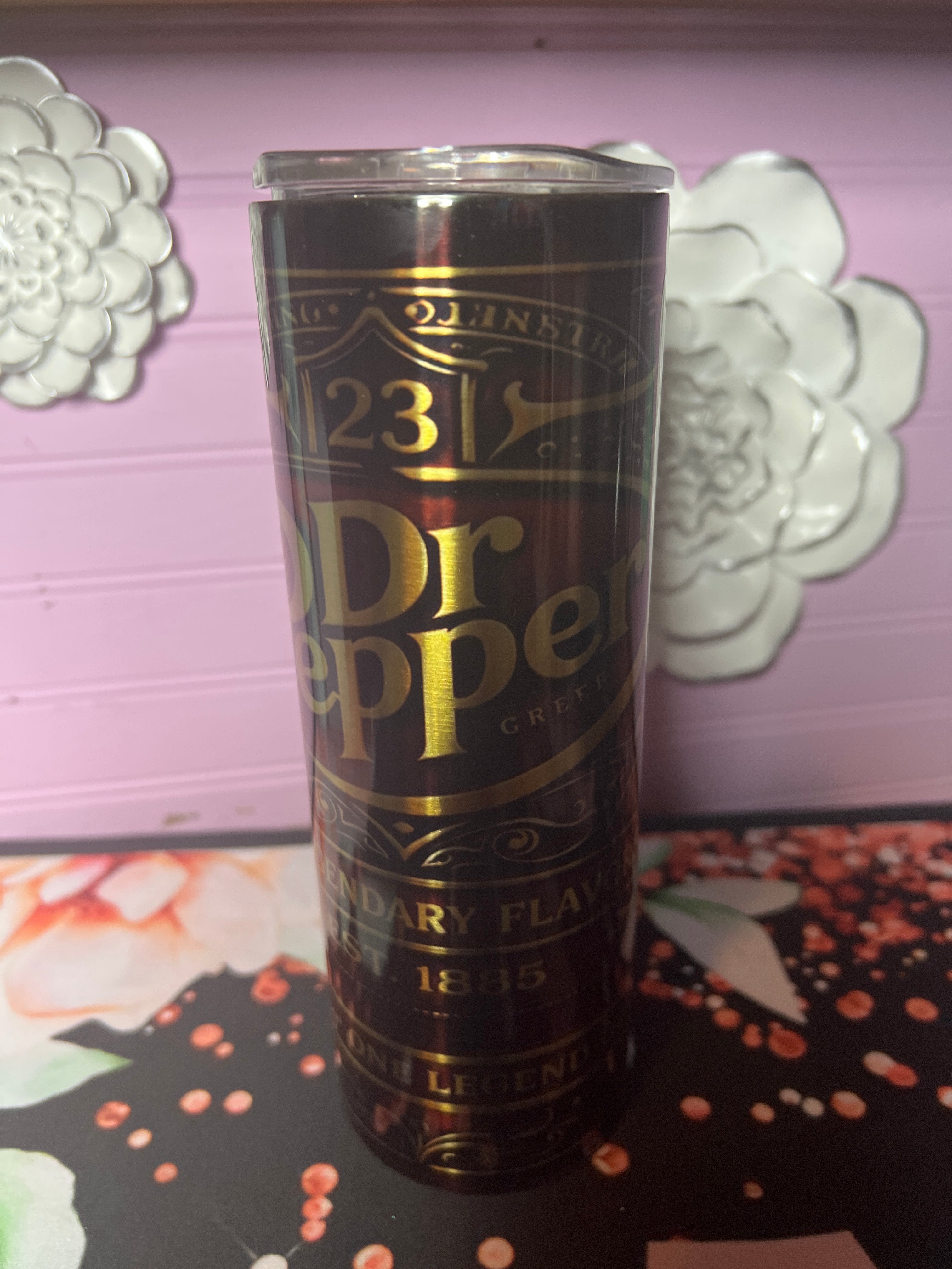 Stainless Dr Pepper tumbler 20 oz