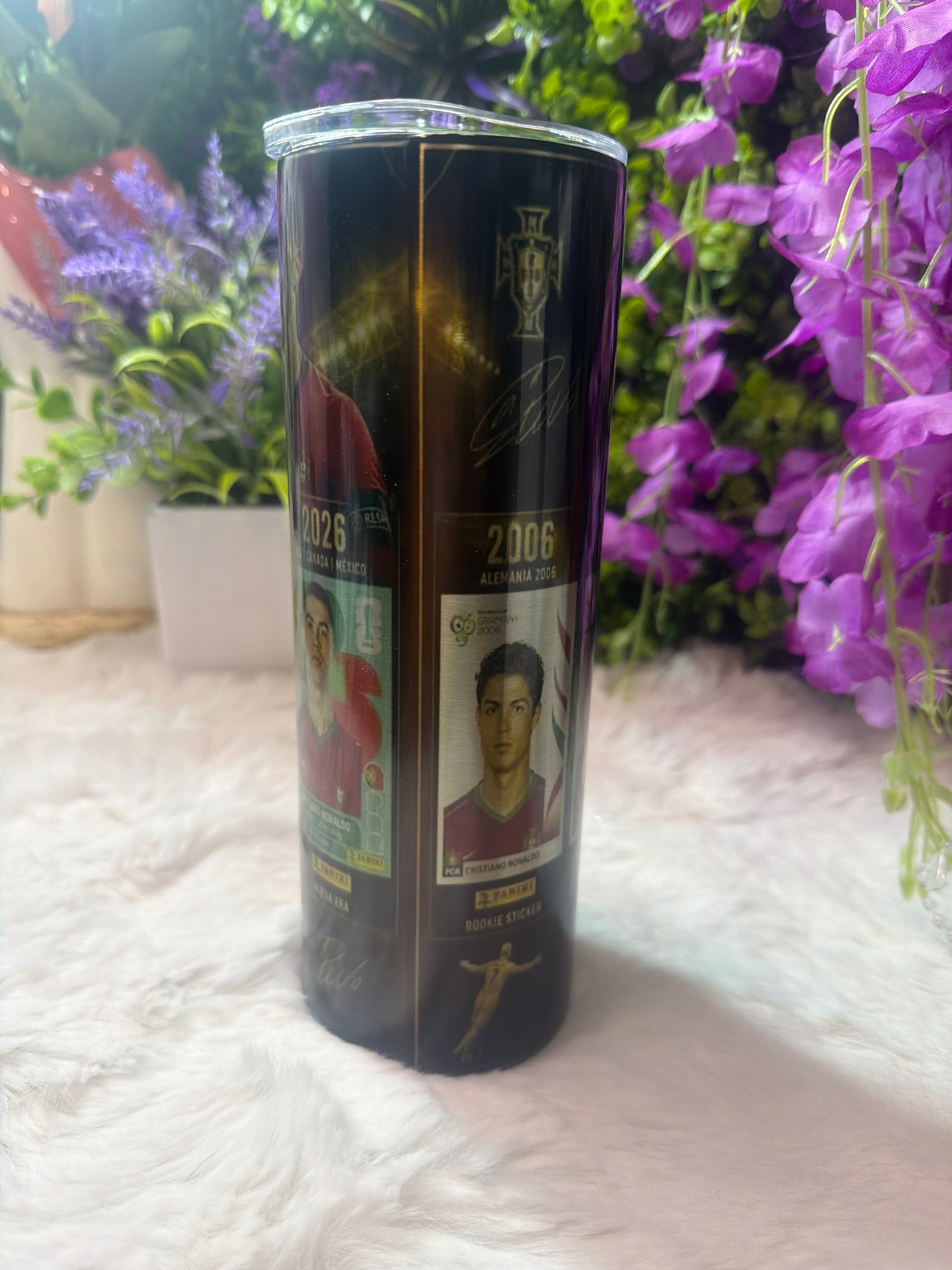 Cristiano Ronaldo tumbler acero inoxidable 20 oz