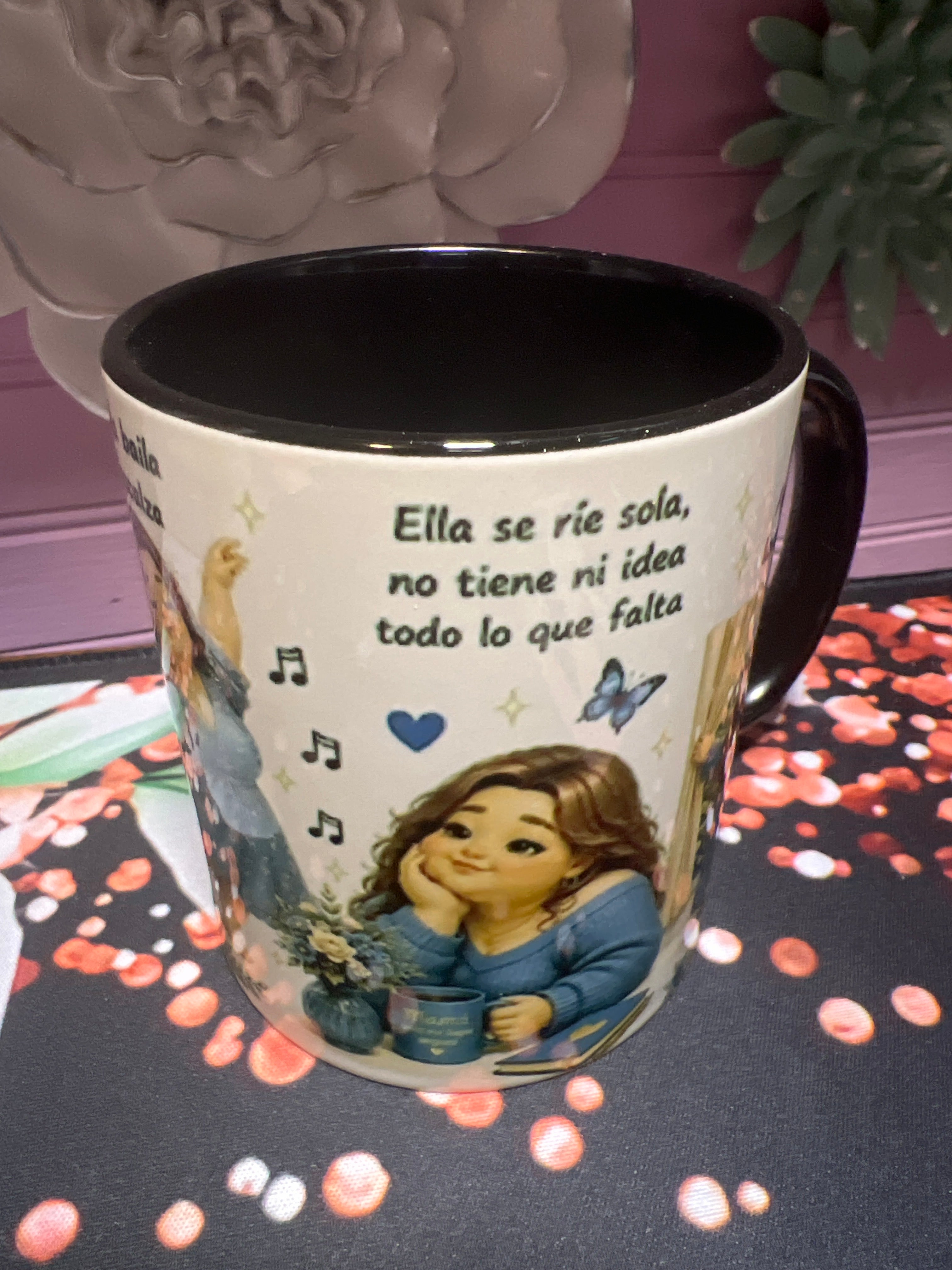 À la niña que fui taza negra 11 oz
