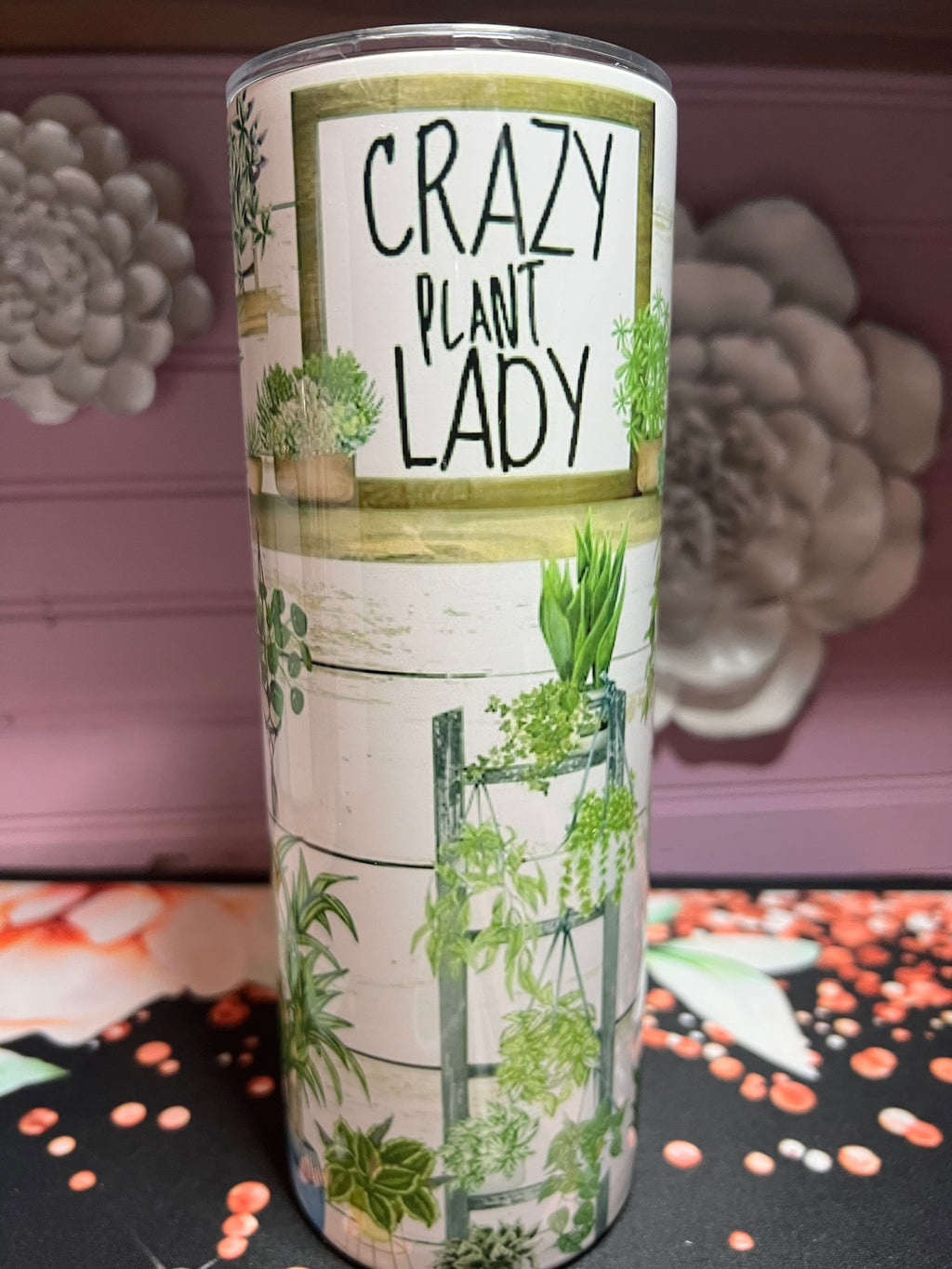 Tumbler 20 oz. Grazy plant lady tumbler
