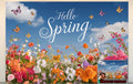 Hello Spring 90”x70”letrero de tela