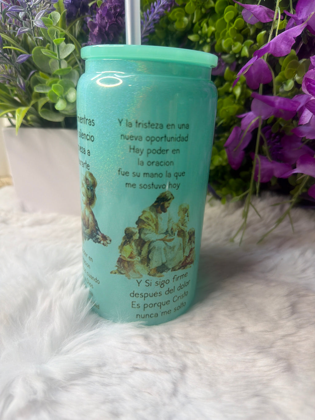 Hay poder en la oración glass cup 16 oz