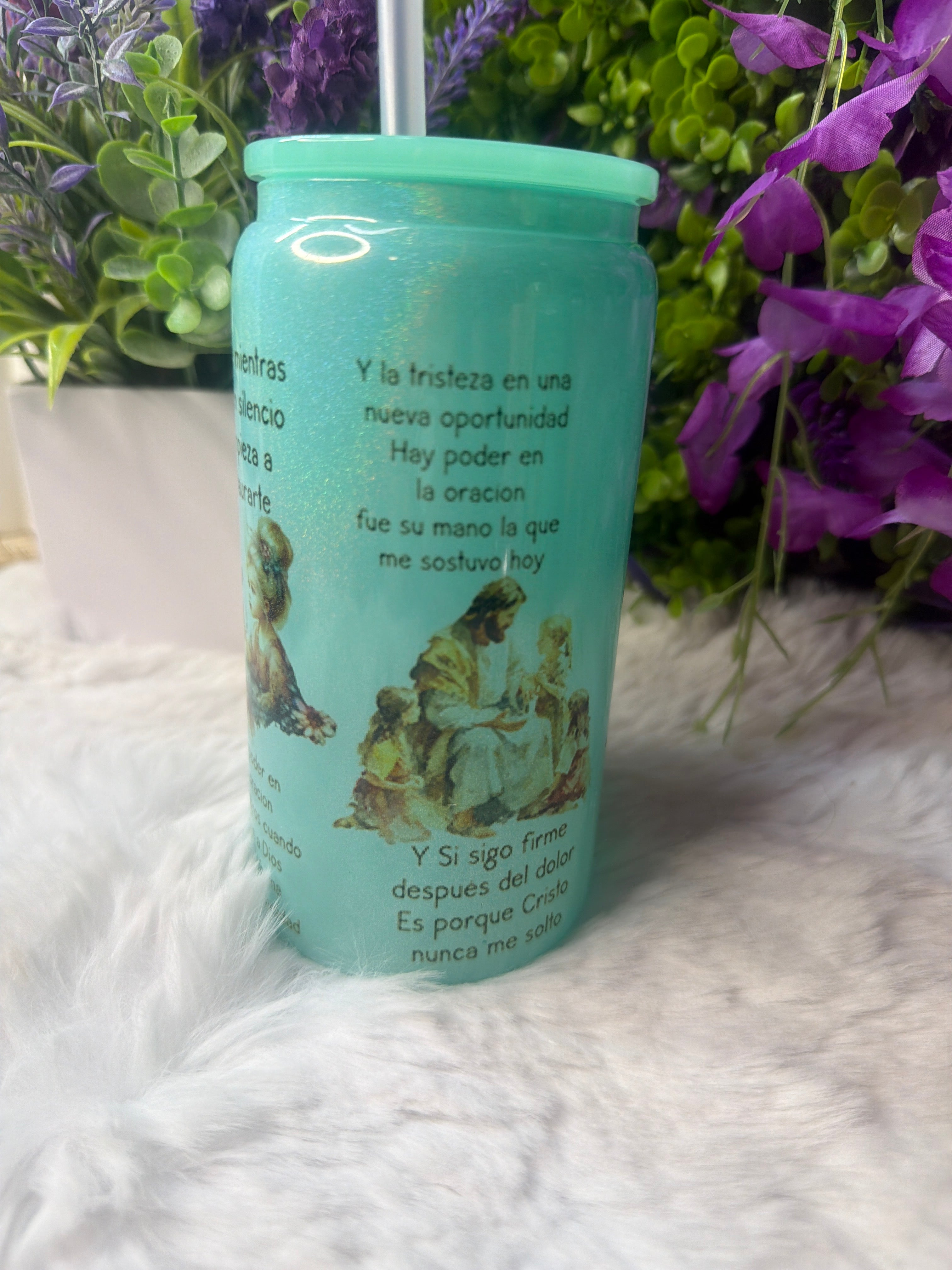 Hay poder en la oración glass cup 16 oz