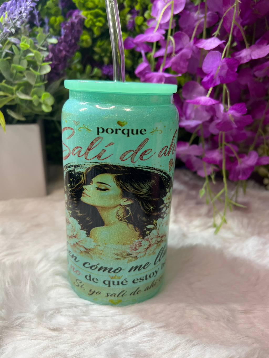 Salí de ahí glass cup 16 oz