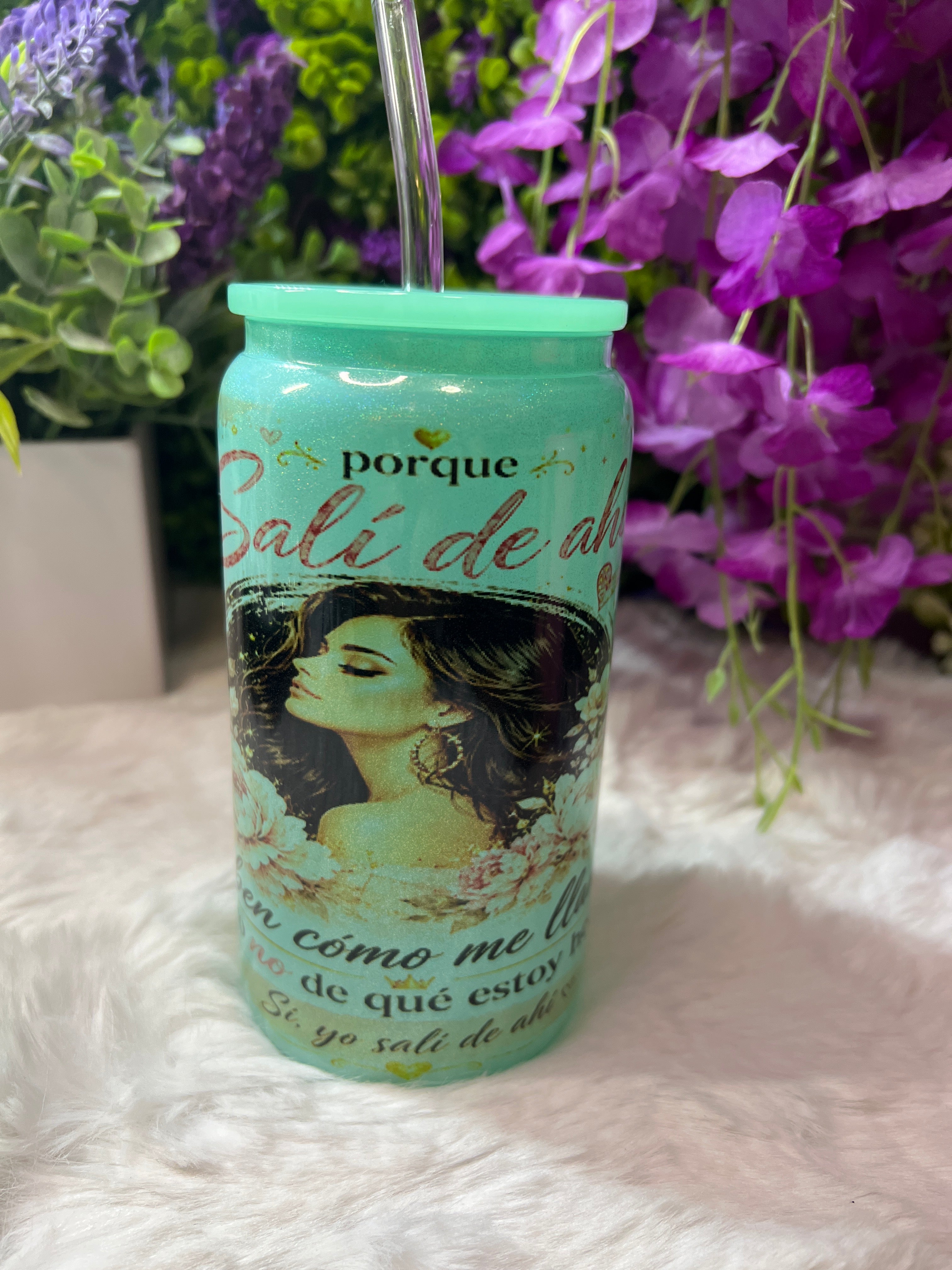 Salí de ahí glass cup 16 oz
