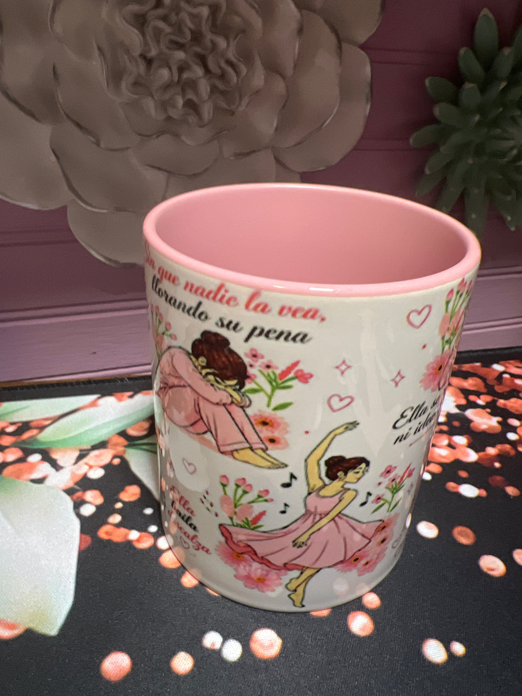 À la niña que fui taza rosa 11 oz
