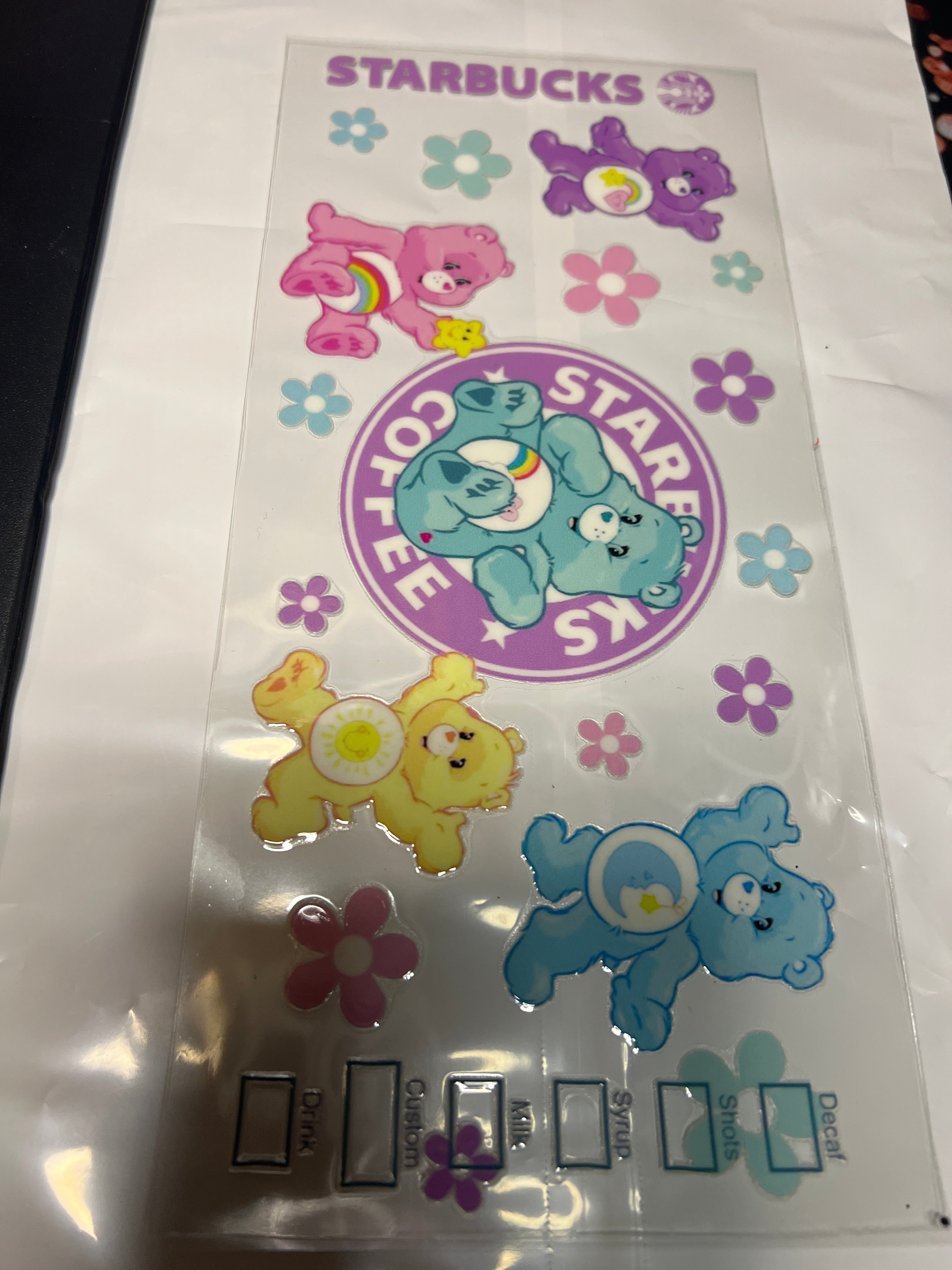 Bear stickers UV DTF