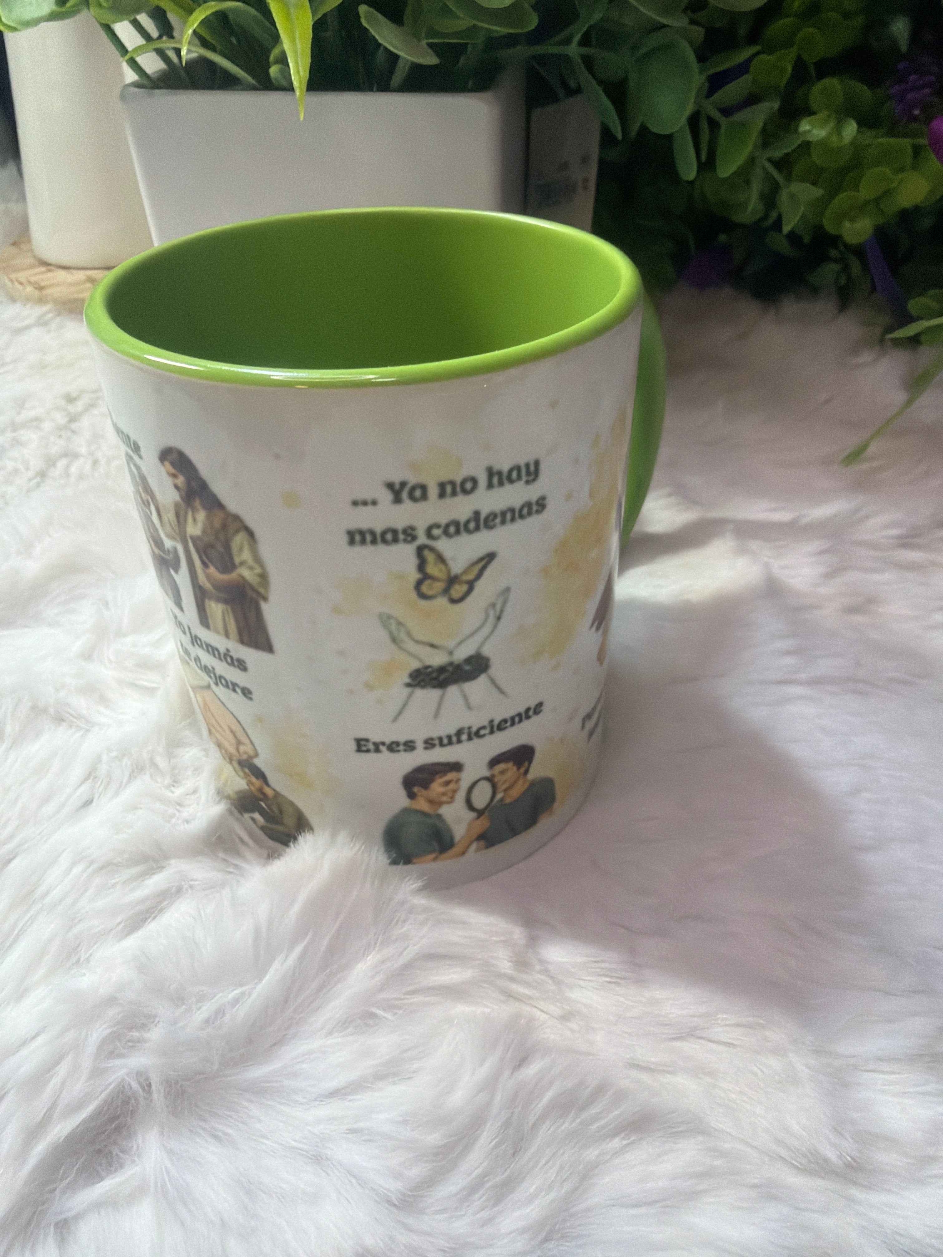 Se Fuerte hombre taza verde