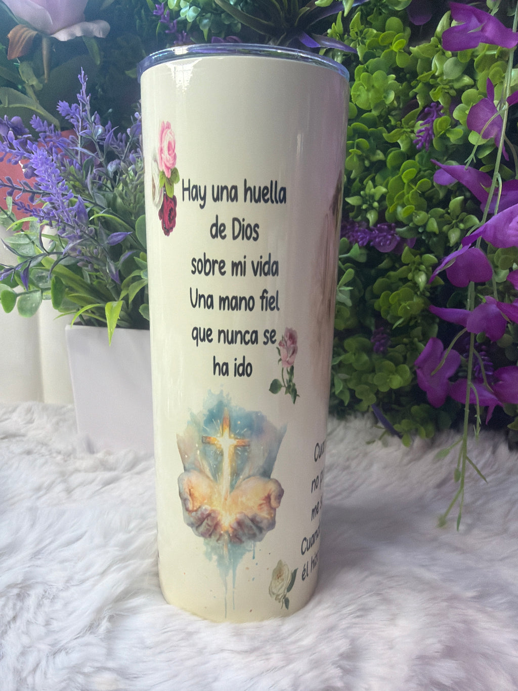 La huella de Dios en mi vida tumbler 20 oz