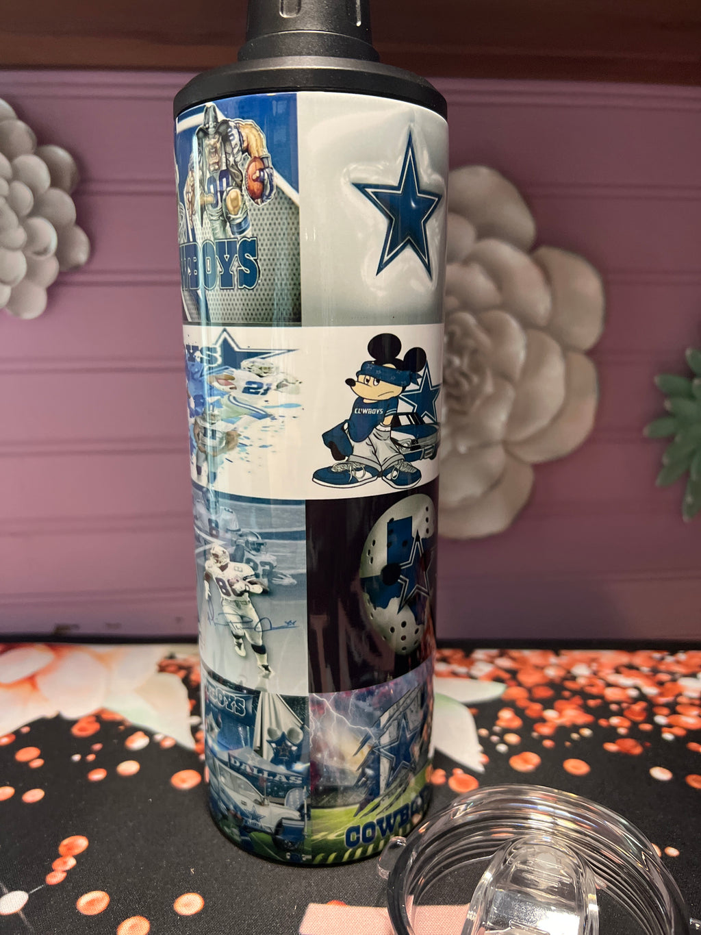 Cowboys tumbler 20 oz 2 in 1