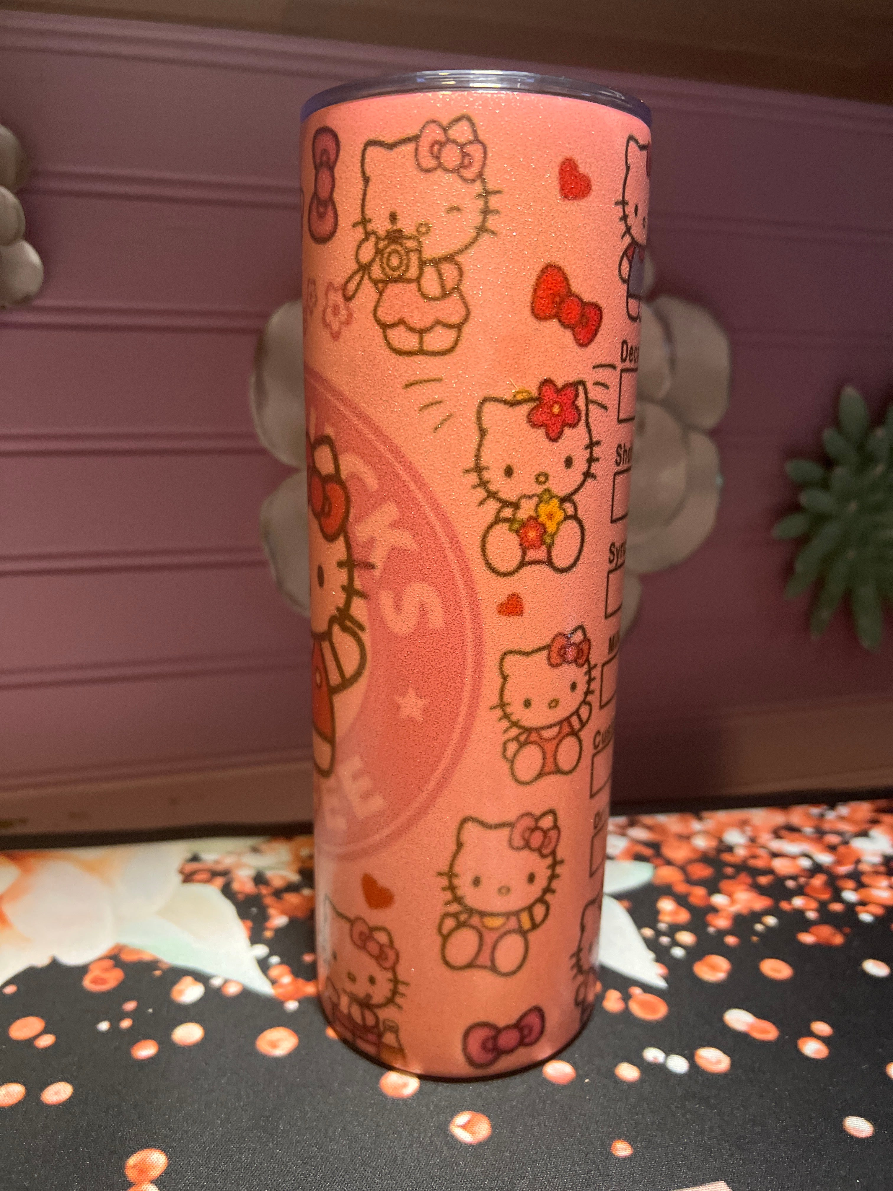 Pink Hello Kitty tumbler 20 oz