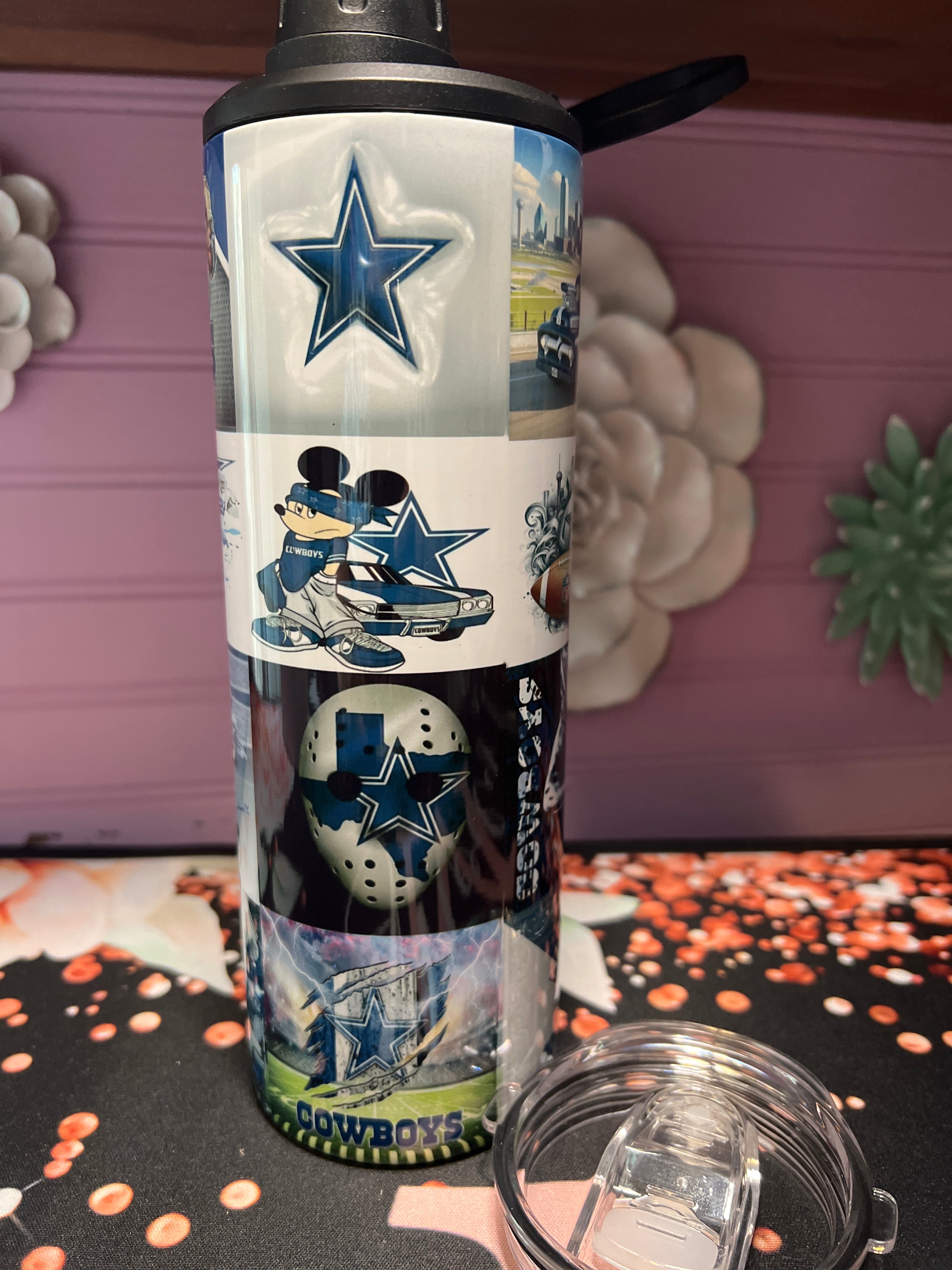 Cowboys tumbler 20 oz 2 in 1