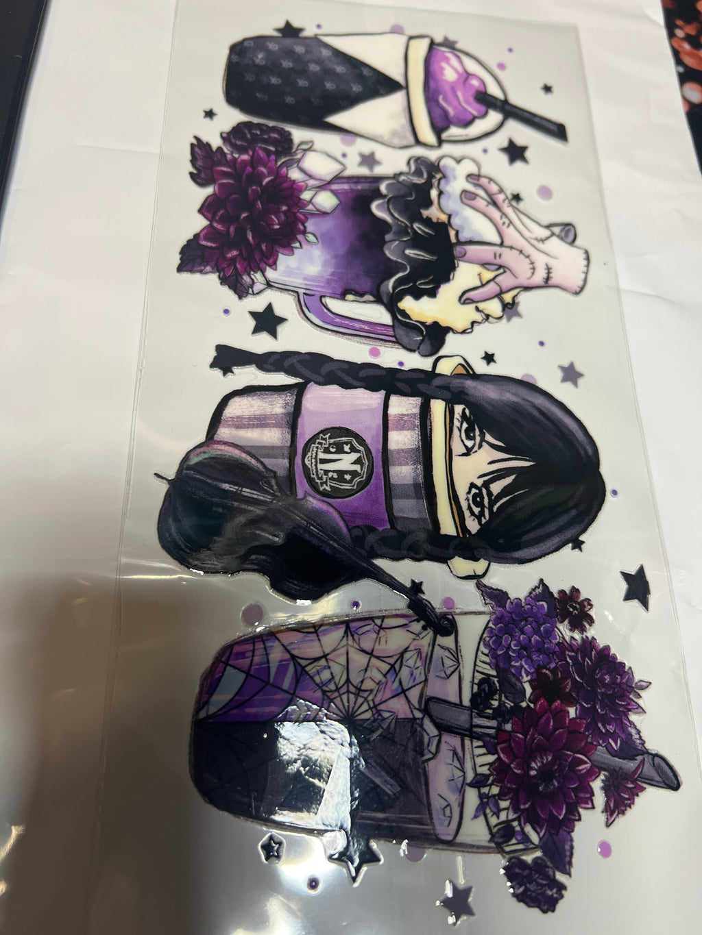 Wensday stickers UV DTF