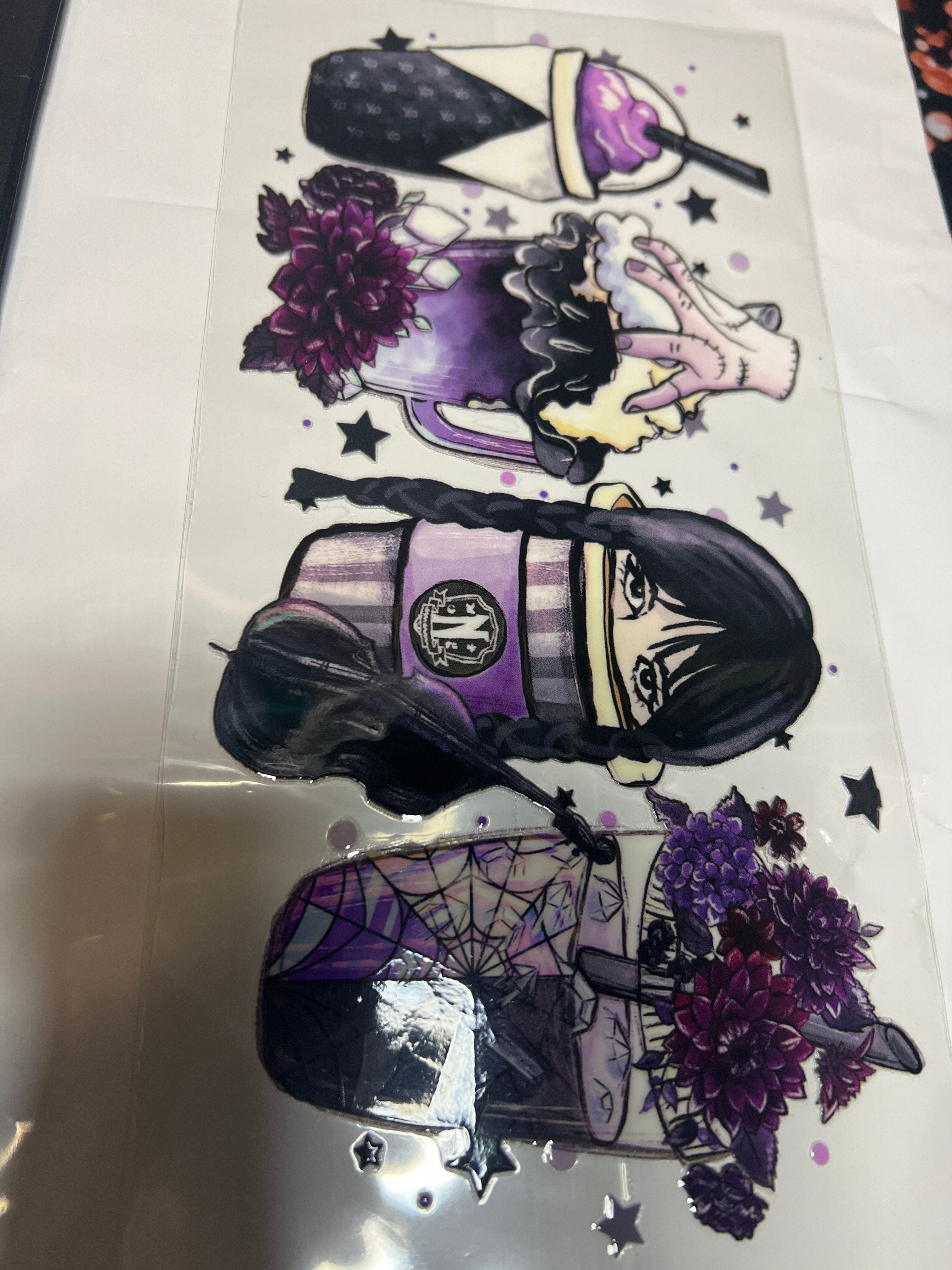 Wensday stickers UV DTF