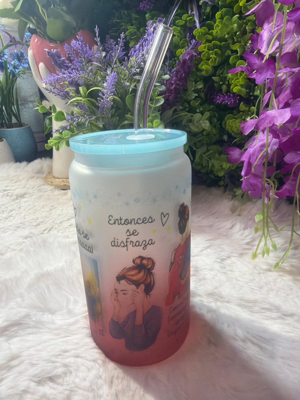 À la niña que fui frosted glass cup 16 oz