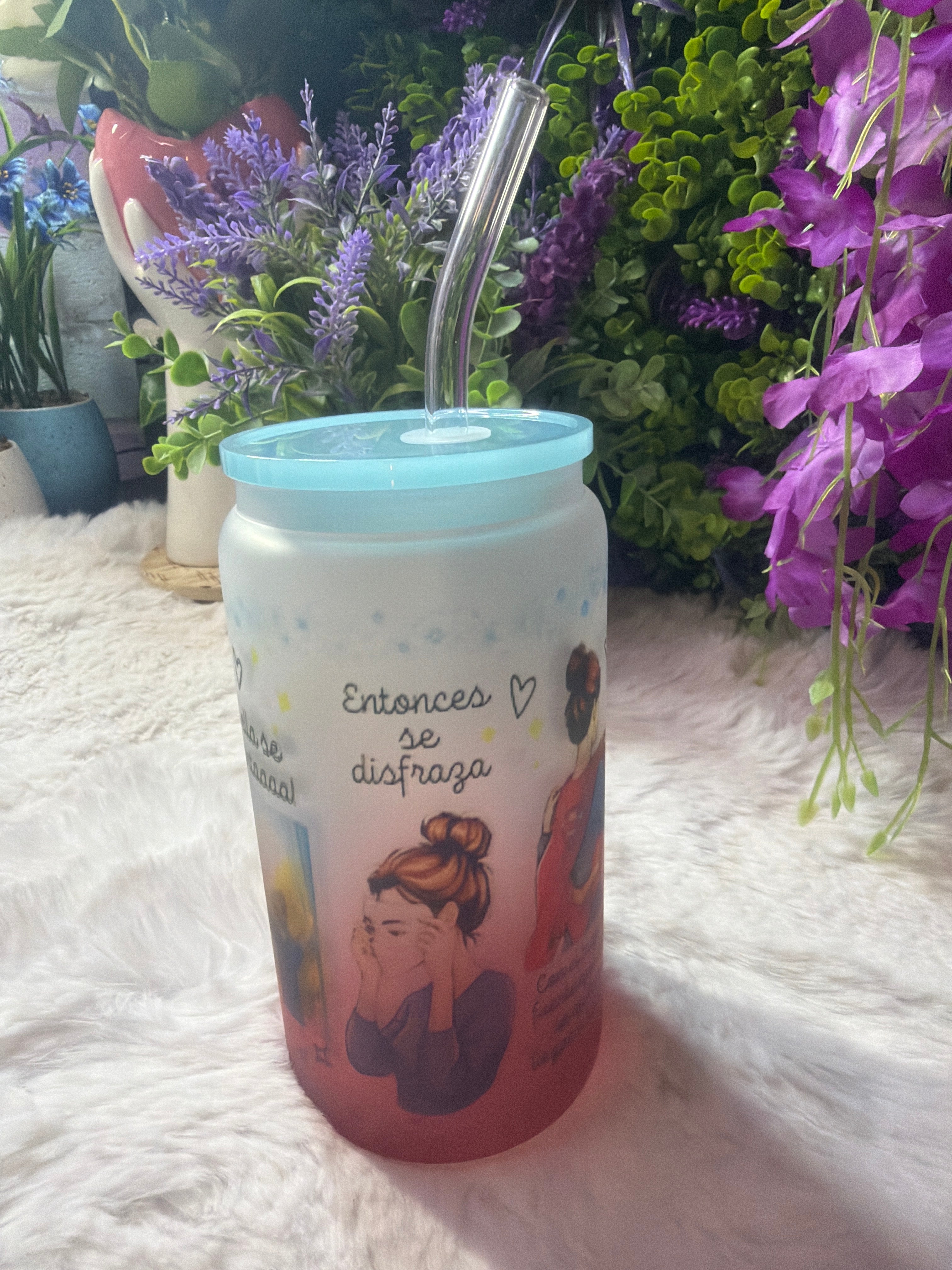 À la niña que fui frosted glass cup 16 oz