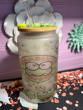 Frosted glass cup 16 oz