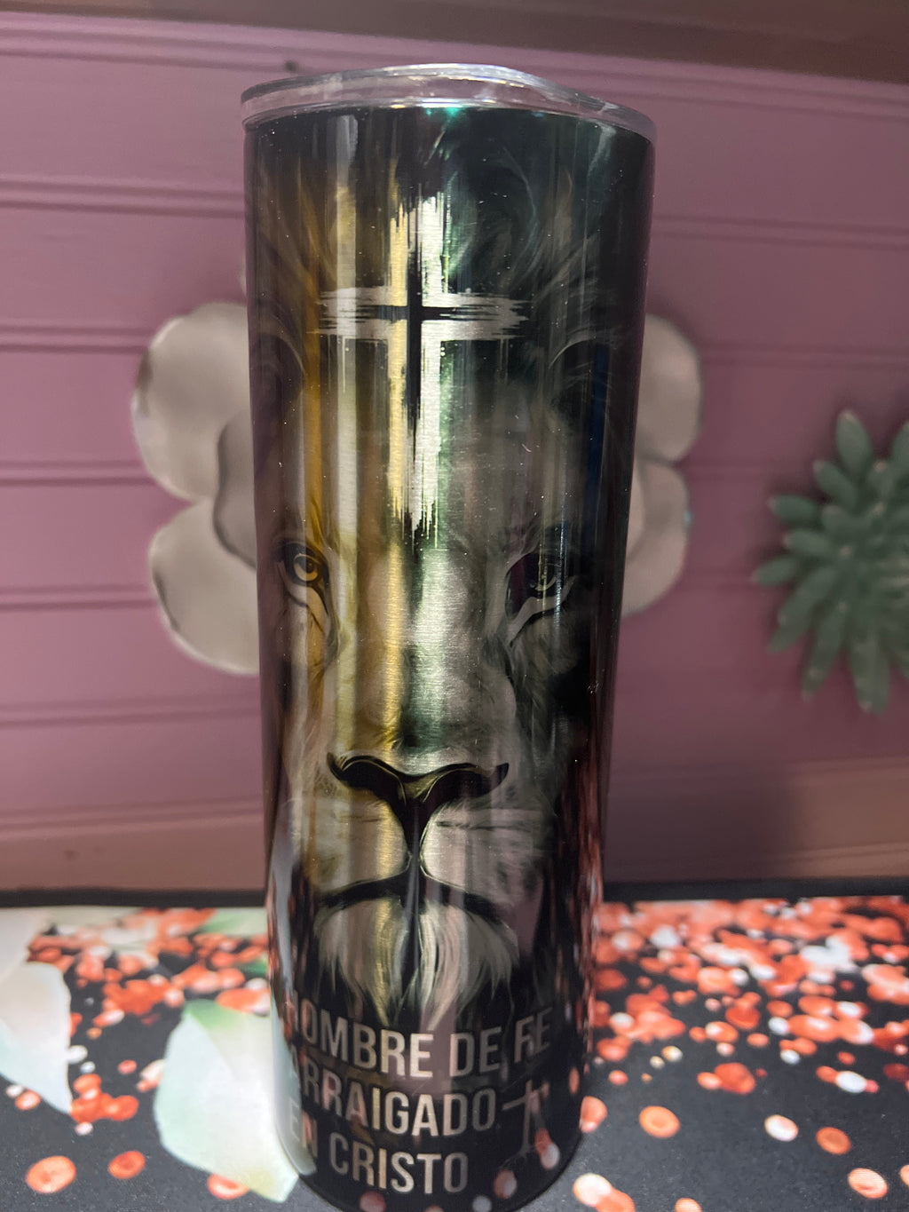 Hombre de Fe acero inoxidable tumbler 20 oz