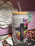 Glass cup 16 oz Faith