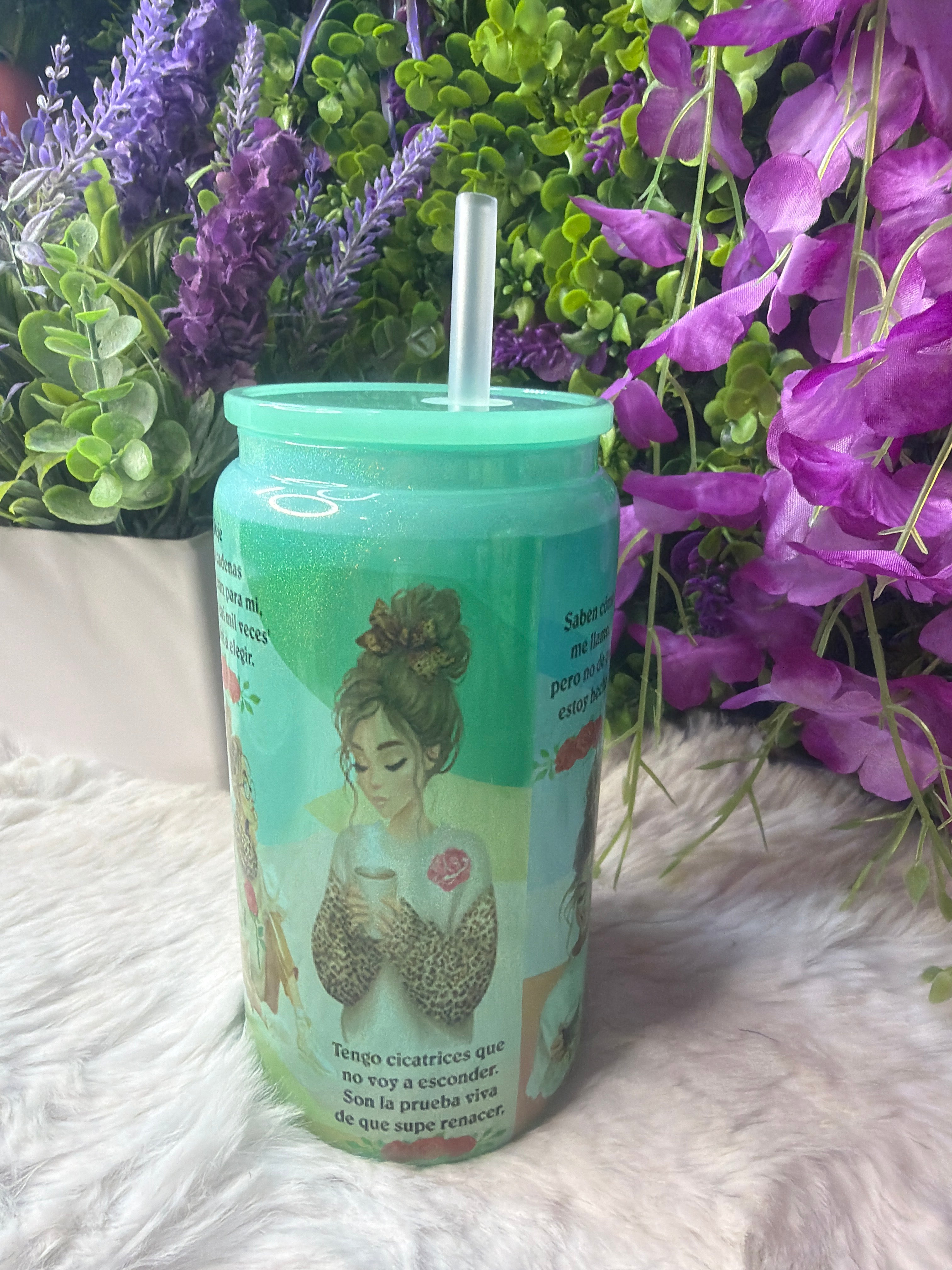 Salí de ahí vaso glass cup 16 oz