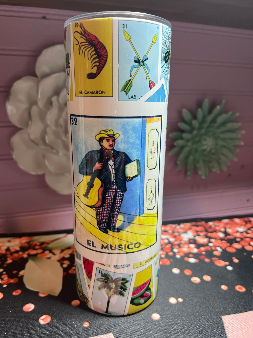 Lotería mexicana tumbler 20 oz