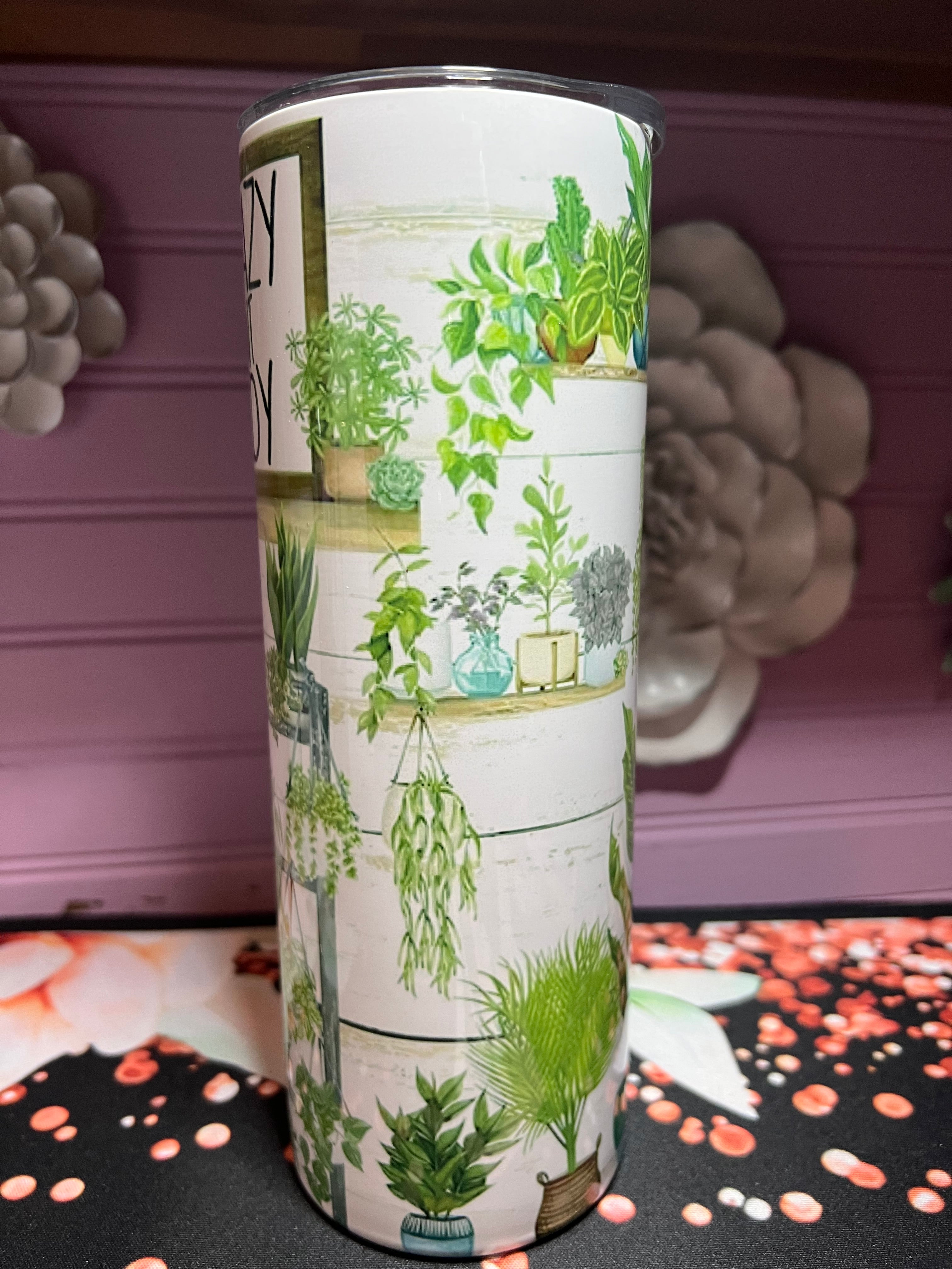 Tumbler 20 oz. Grazy plant lady tumbler