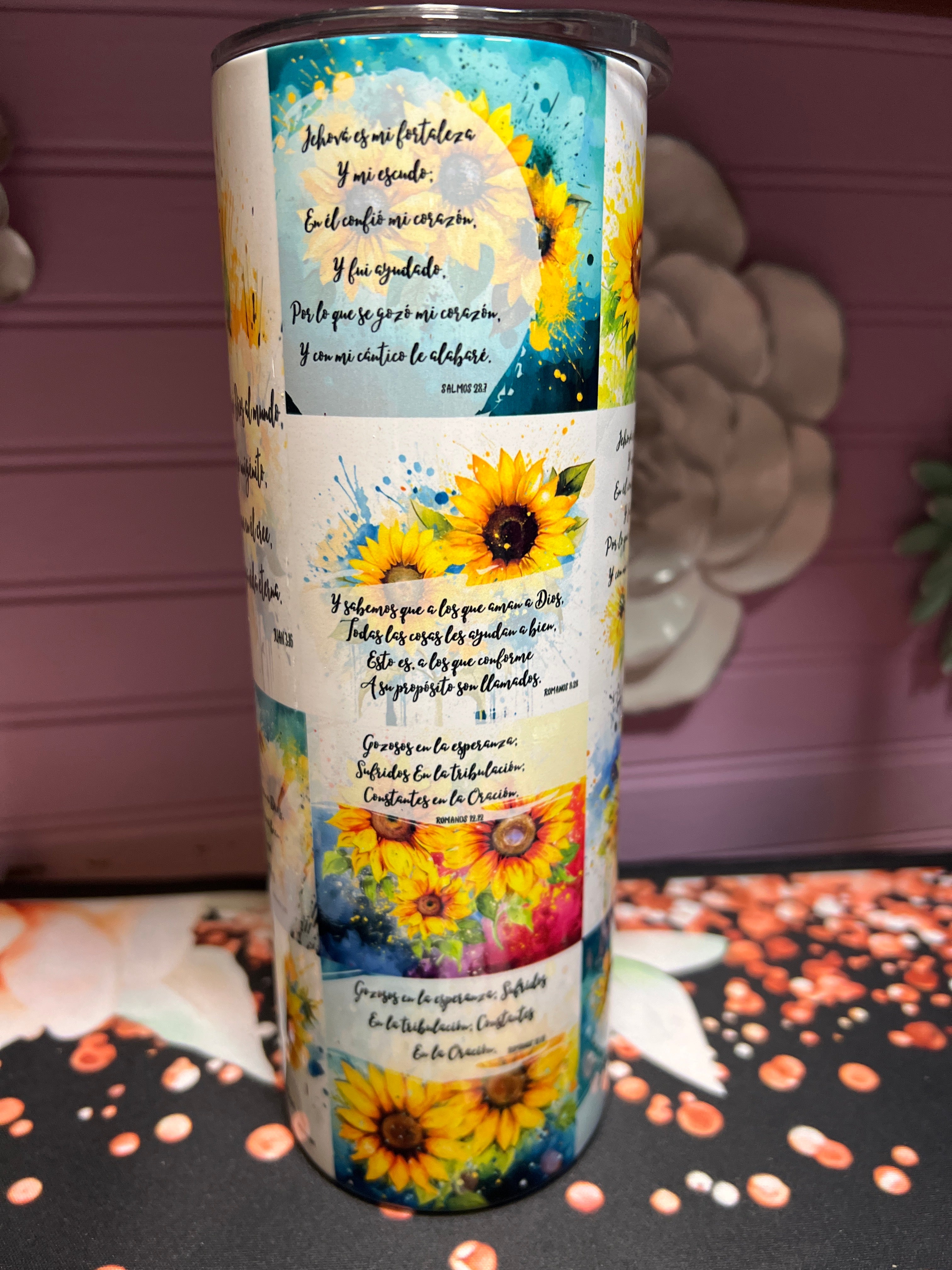 Textos bíblicos tumbler 20 oz