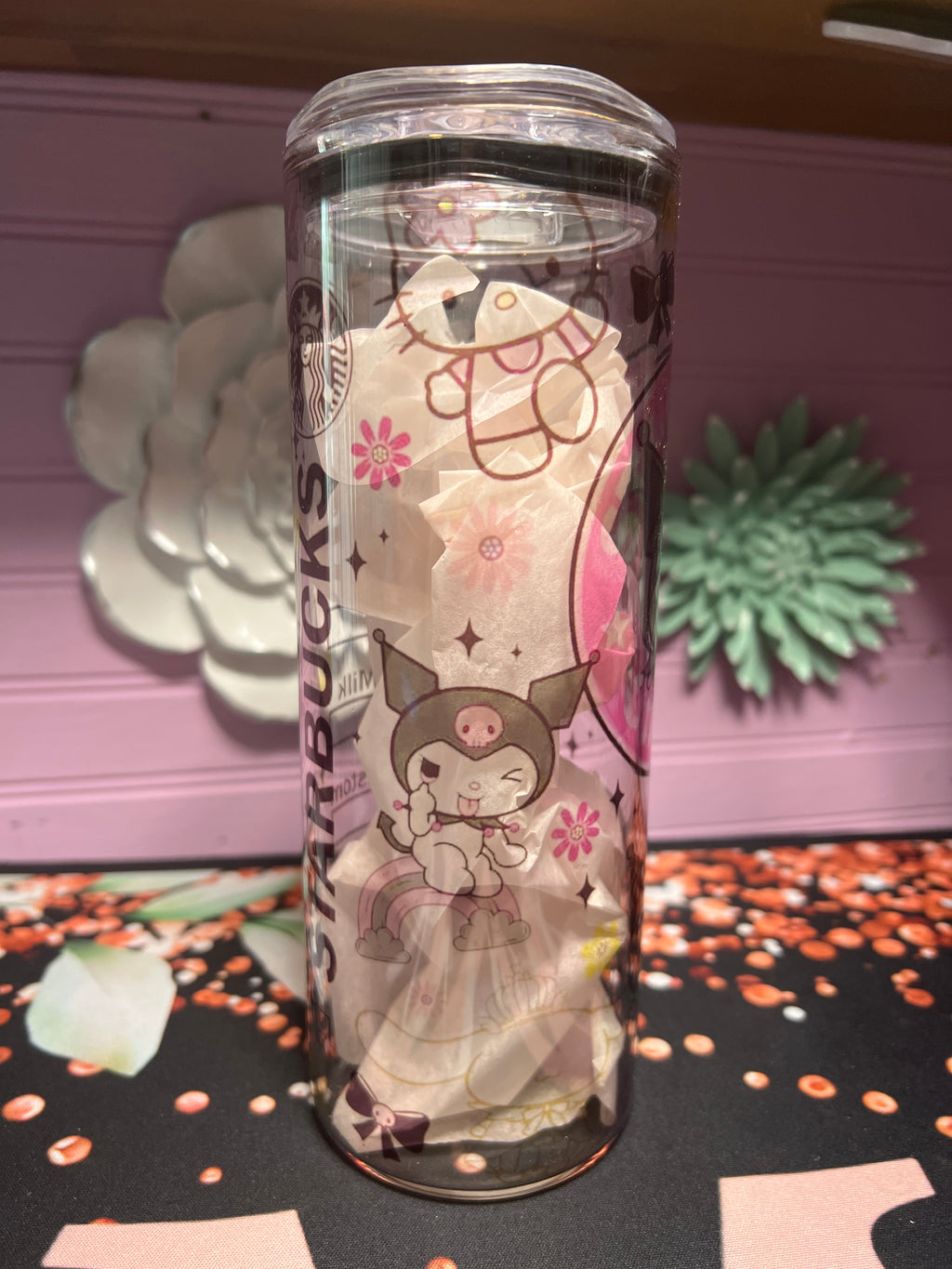 Kuromi glass cup 20 oz