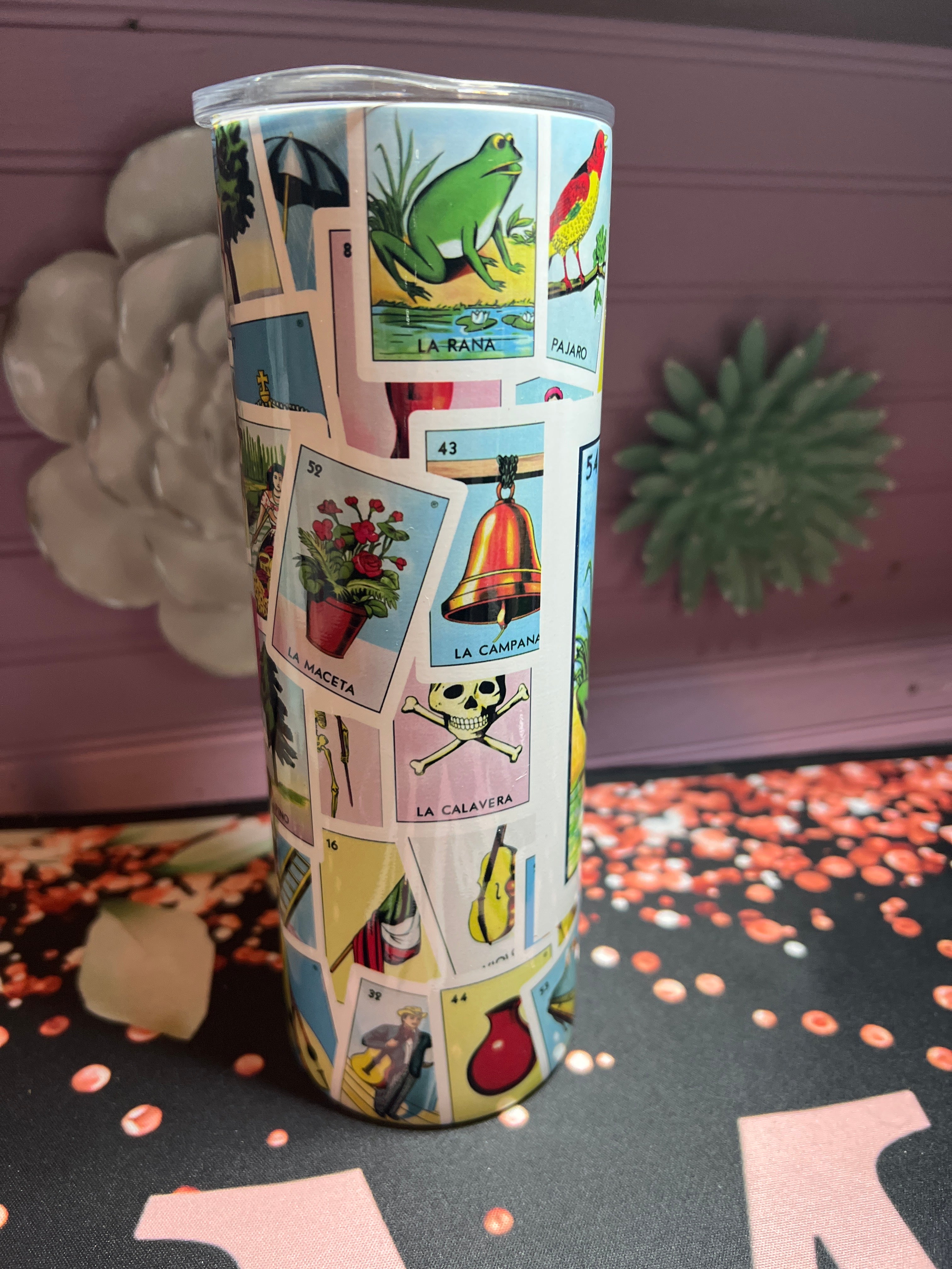 Lotería mexicana tumbler 20 oz