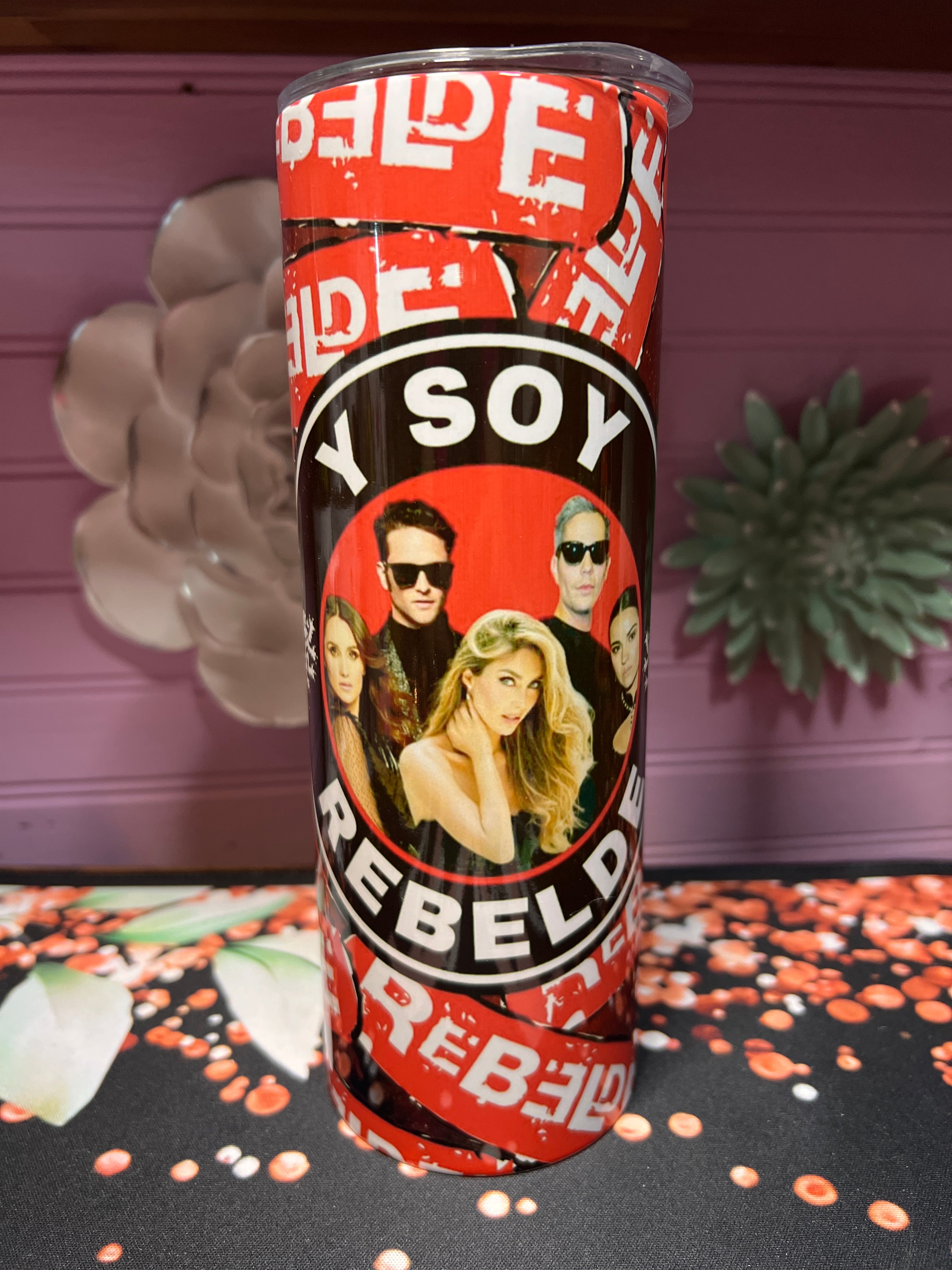 Y soy rebelde tumbler 20 oz