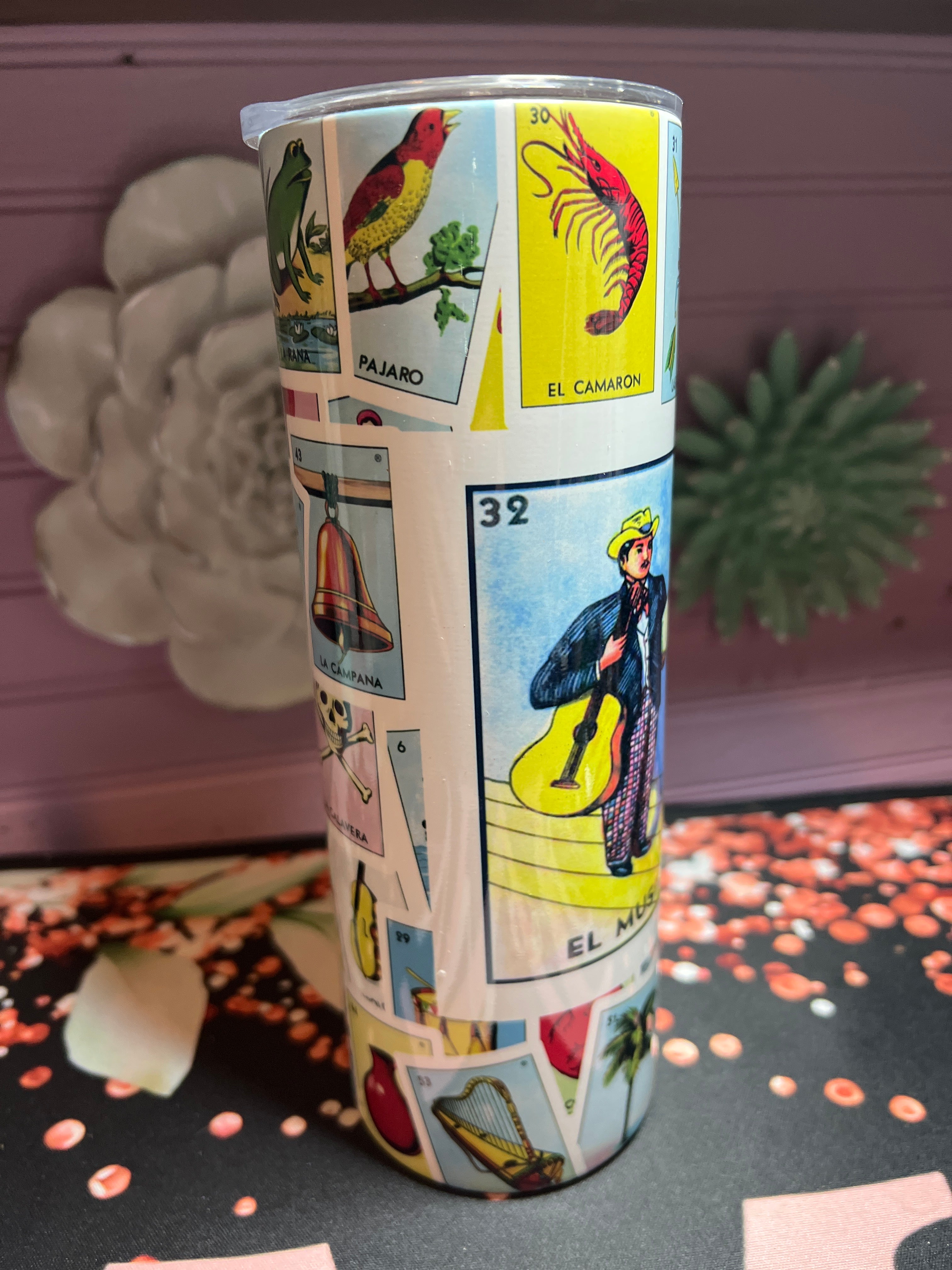 Lotería mexicana tumbler 20 oz