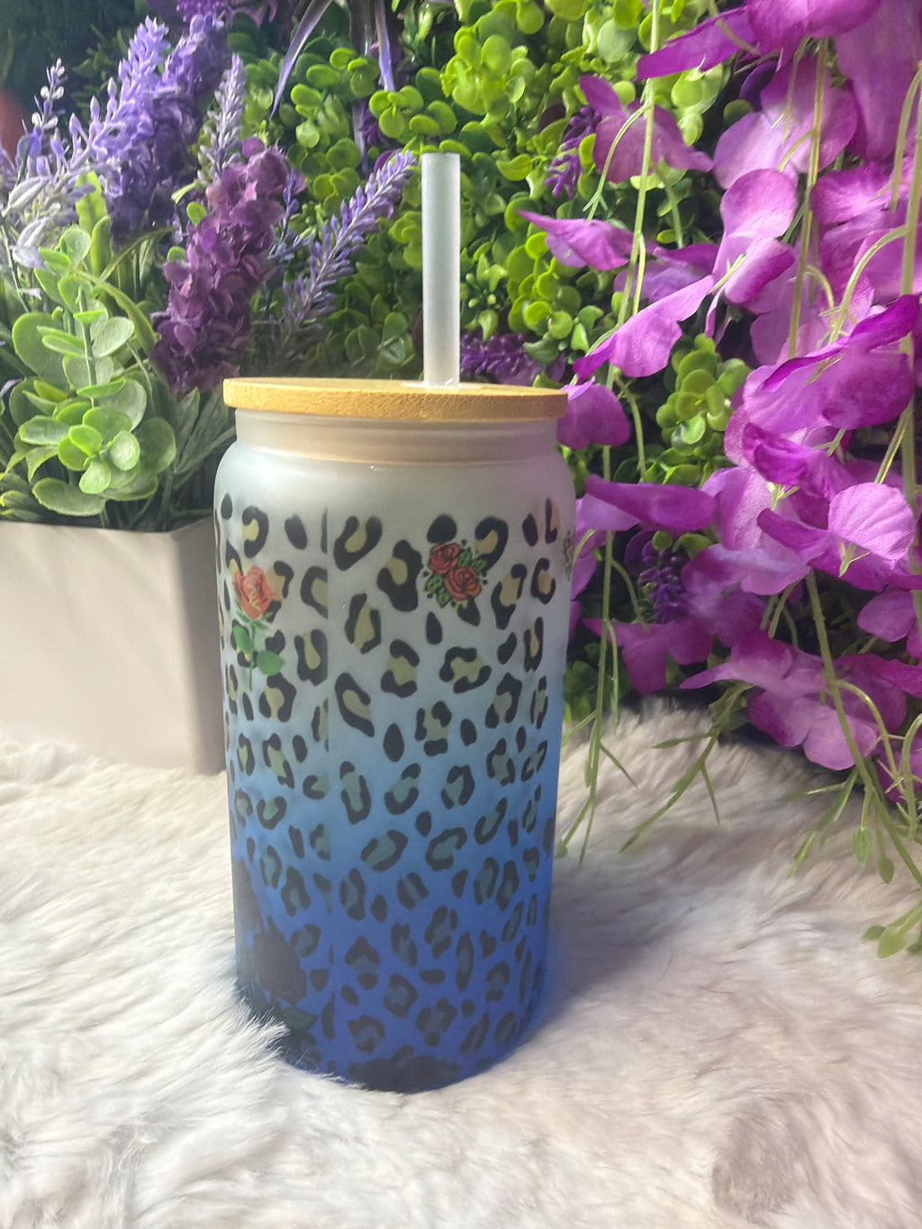 Te suelto frosted glass cup 16 oz