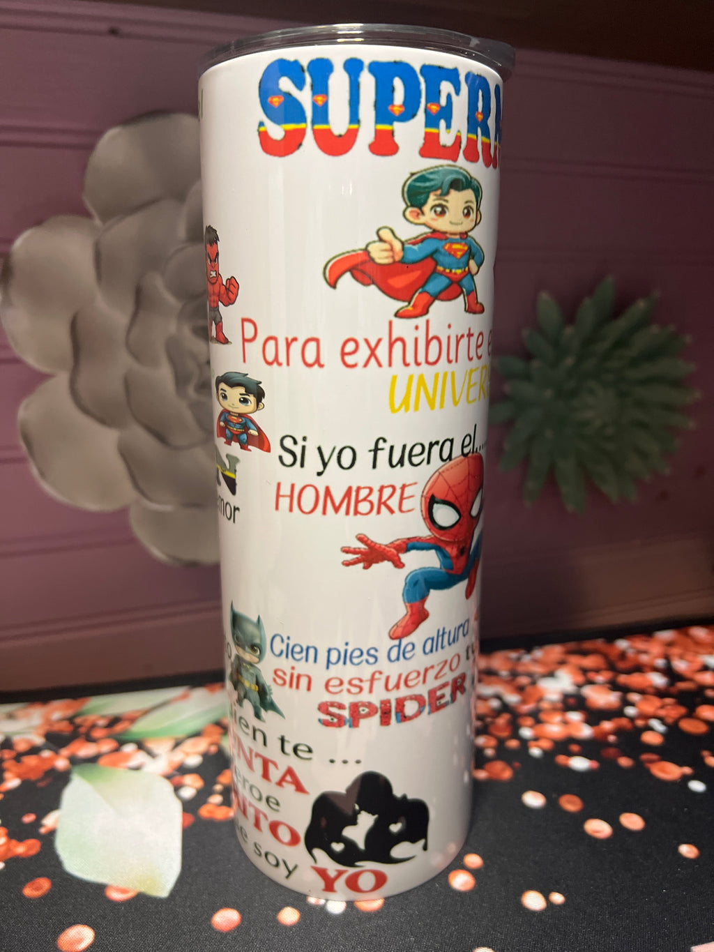 Tu héroe favorito tumbler 20 oz