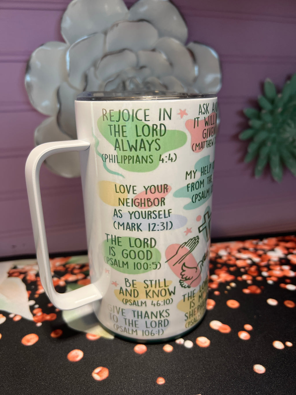 My Daily Bible affirmation taza 14 oz